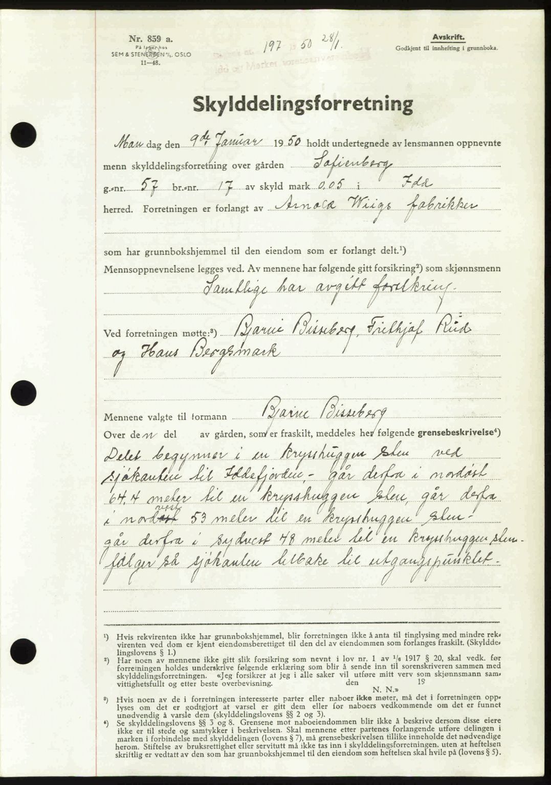 Idd og Marker sorenskriveri, AV/SAO-A-10283/G/Gb/Gbb/L0013: Mortgage book no. A13, 1949-1950, Diary no: : 197/1950