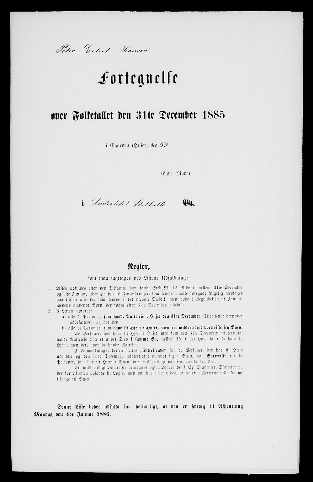 SAKO, 1885 census for 0803 Stathelle, 1885, p. 103