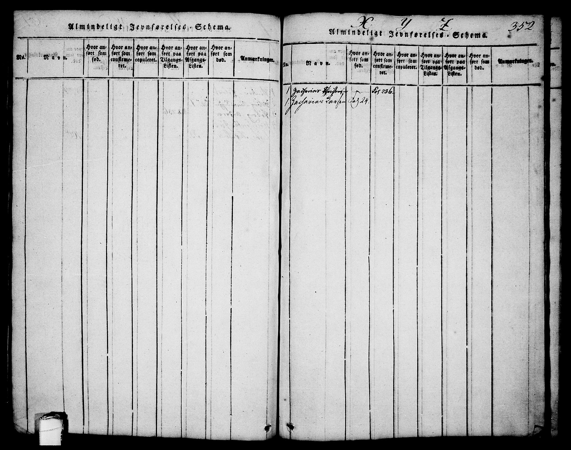 Brevik kirkebøker, AV/SAKO-A-255/G/Ga/L0001: Parish register (copy) no. 1, 1814-1845, p. 352