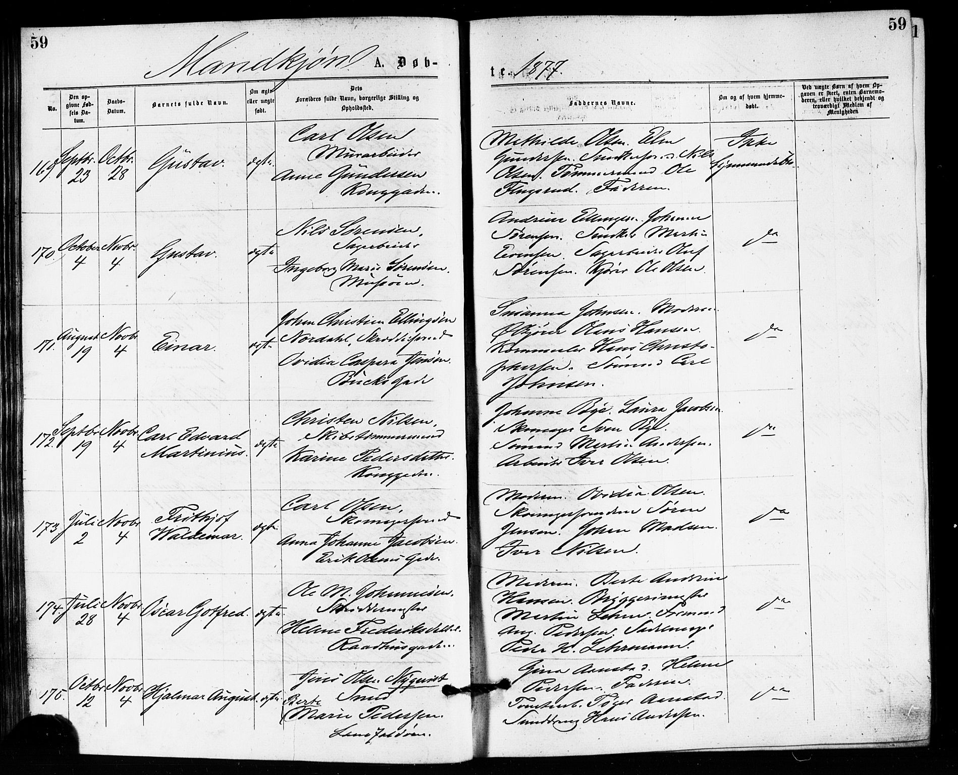 Bragernes kirkebøker, SAKO/A-6/F/Fb/L0005: Parish register (official) no. II 5, 1875-1877, p. 59