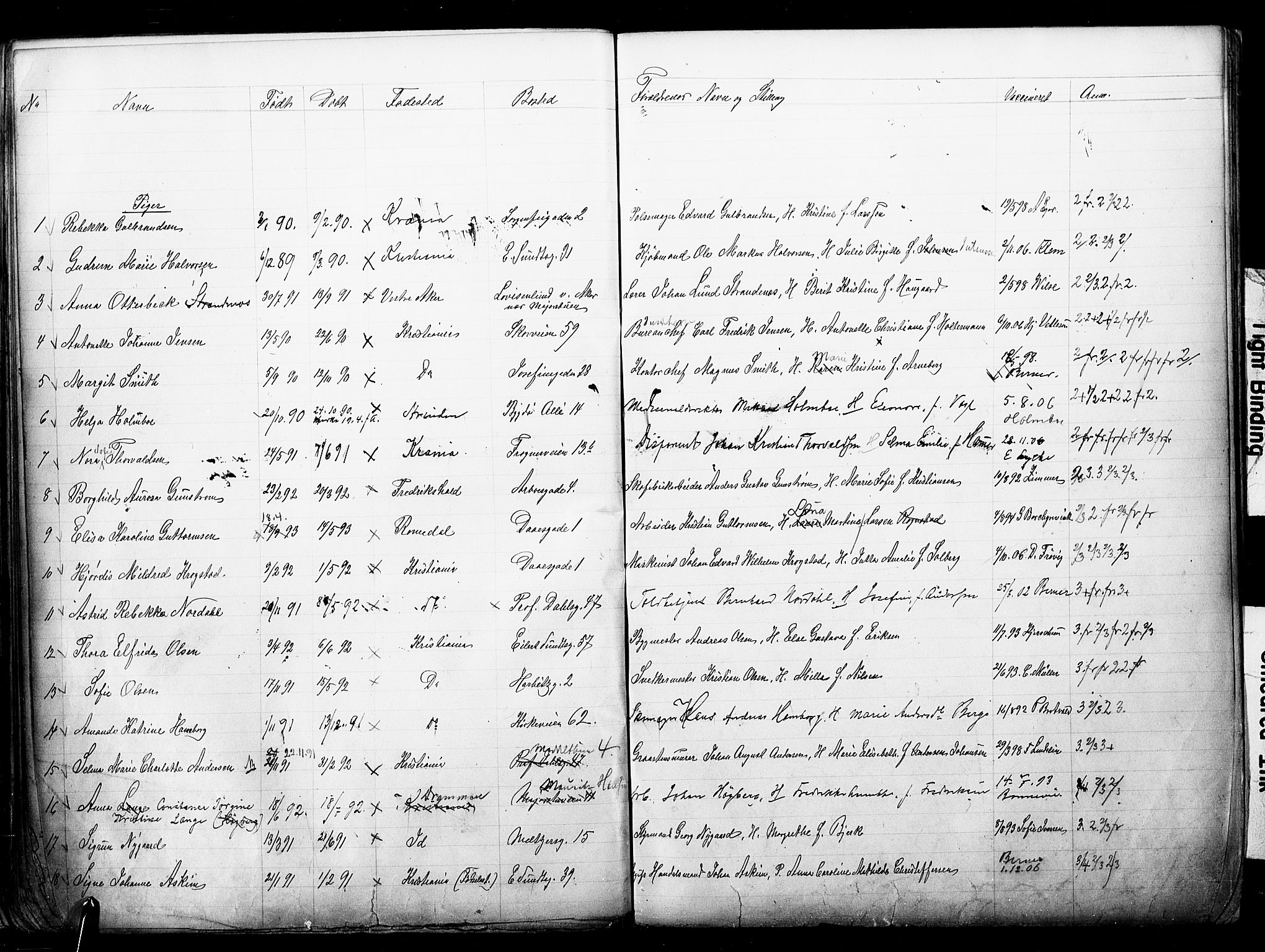Uranienborg prestekontor Kirkebøker, SAO/A-10877/G/Ga/L0005: Parish register draft no. 5, 1903-1909