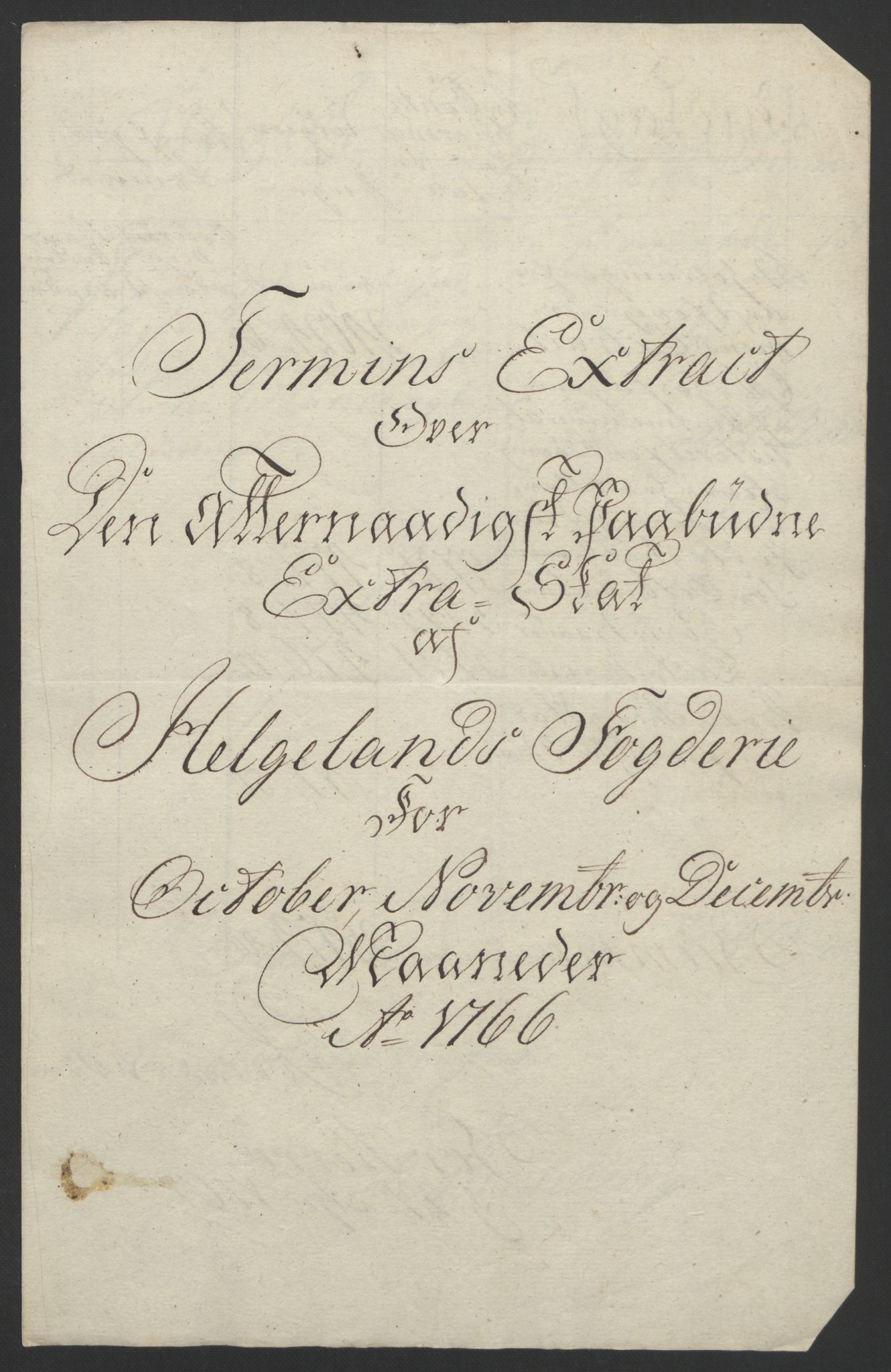 Rentekammeret inntil 1814, Reviderte regnskaper, Fogderegnskap, AV/RA-EA-4092/R65/L4573: Ekstraskatten Helgeland, 1762-1772, p. 133