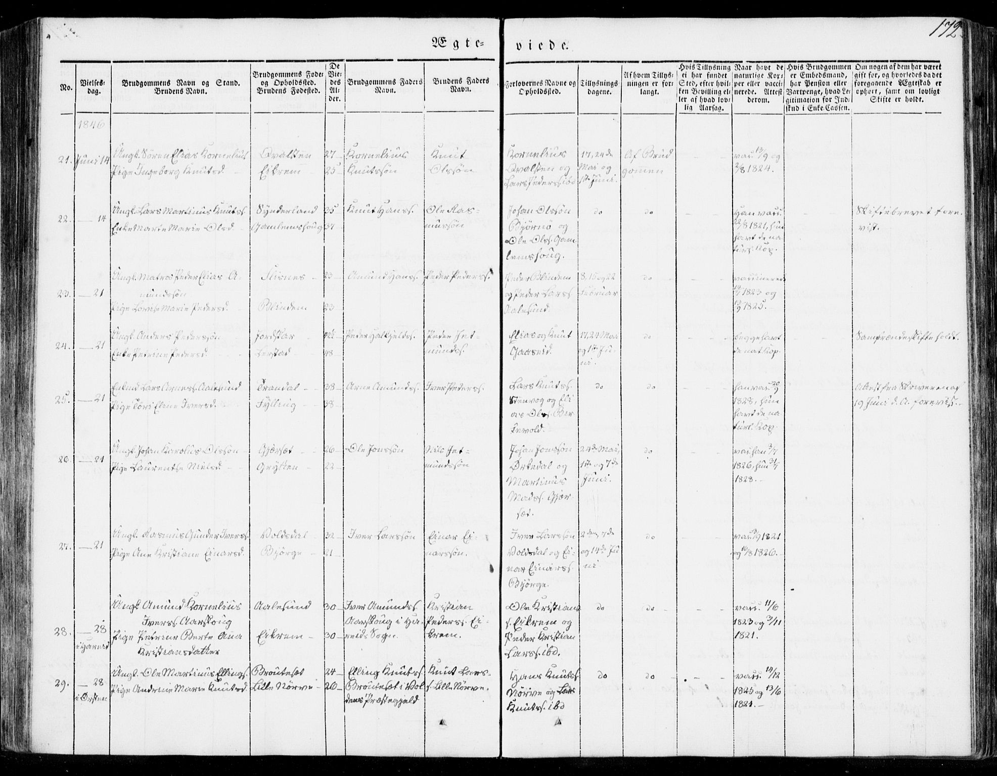 Ministerialprotokoller, klokkerbøker og fødselsregistre - Møre og Romsdal, AV/SAT-A-1454/528/L0396: Parish register (official) no. 528A07, 1839-1847, p. 172