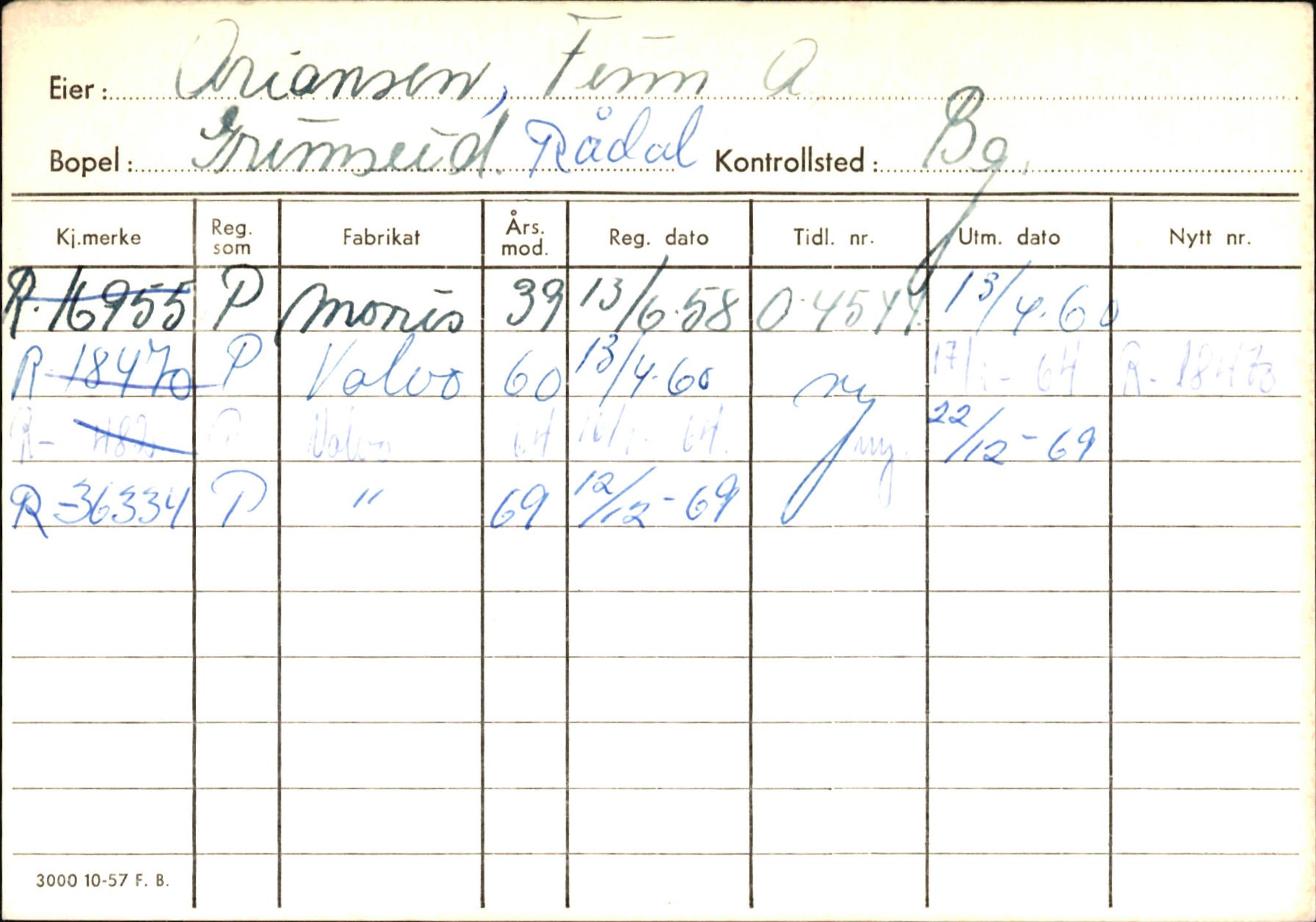 Statens vegvesen, Hordaland vegkontor, SAB/A-5201/2/Ha/L0002: R-eierkort A, 1920-1971, p. 687