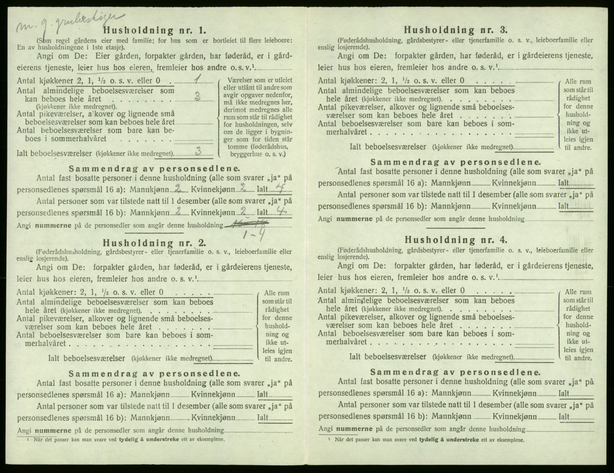 SAB, 1920 census for Stord, 1920, p. 534