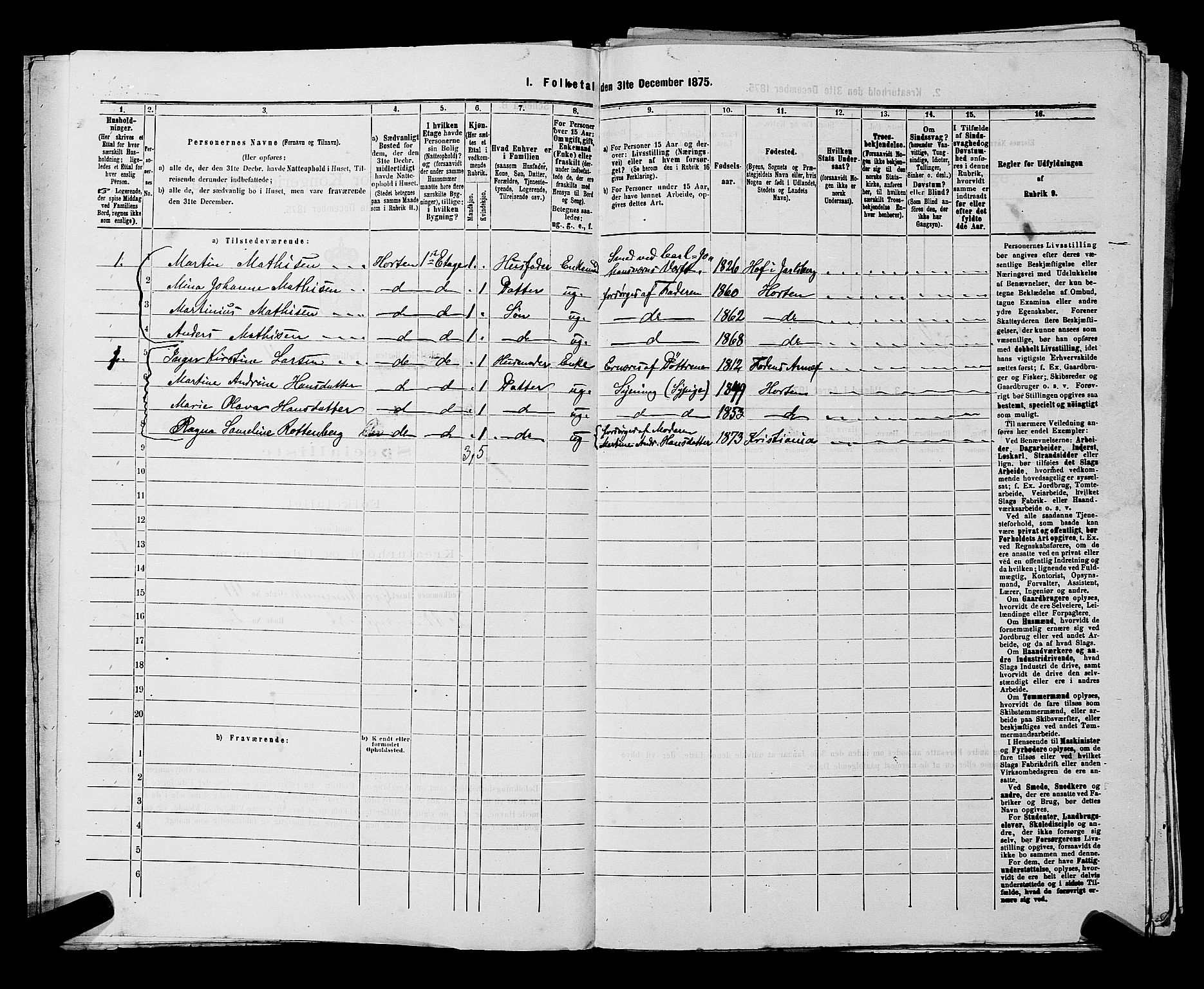 SAKO, 1875 census for 0703P Horten, 1875, p. 334