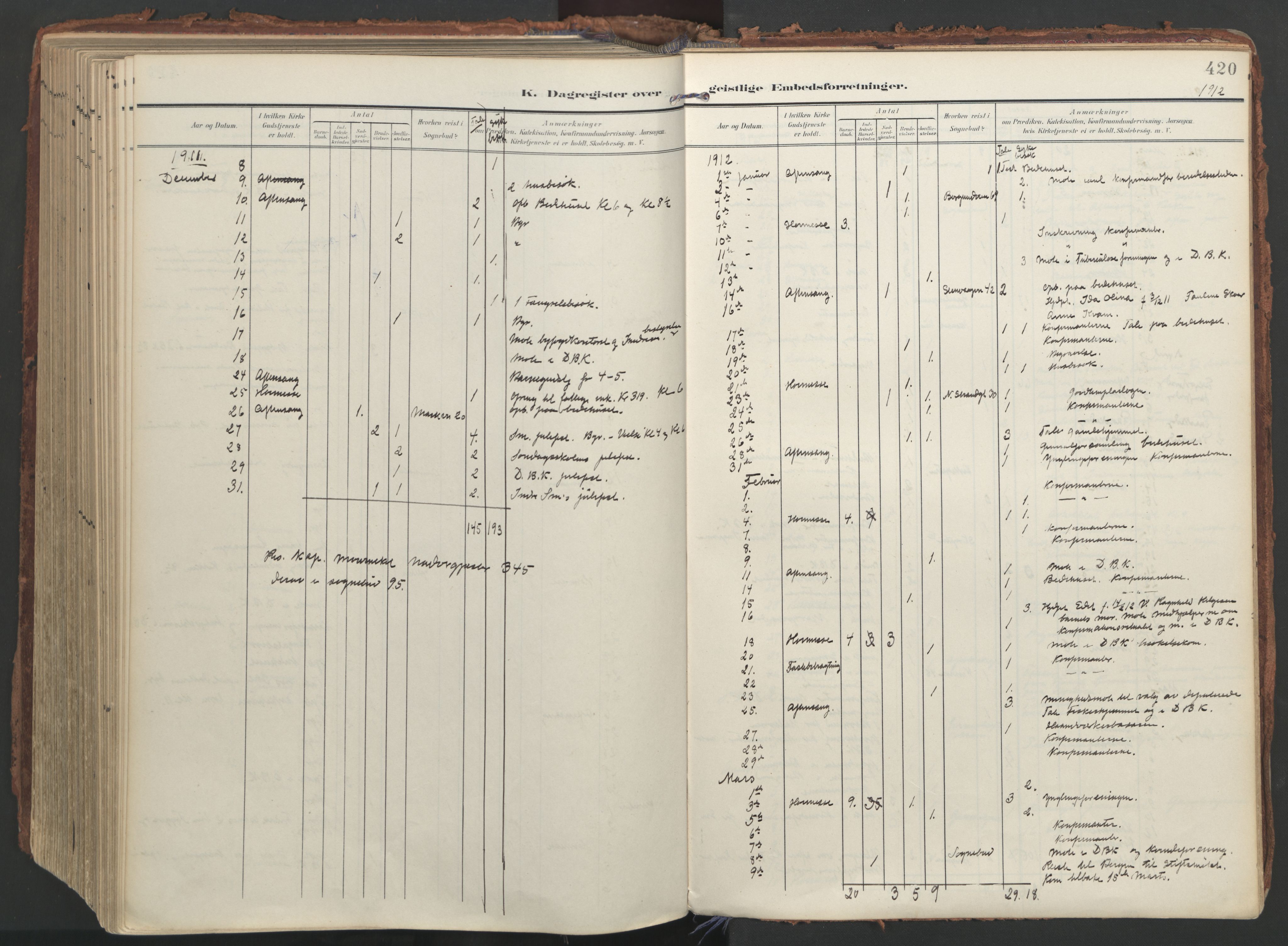 Ministerialprotokoller, klokkerbøker og fødselsregistre - Møre og Romsdal, SAT/A-1454/529/L0459: Parish register (official) no. 529A09, 1904-1917, p. 420