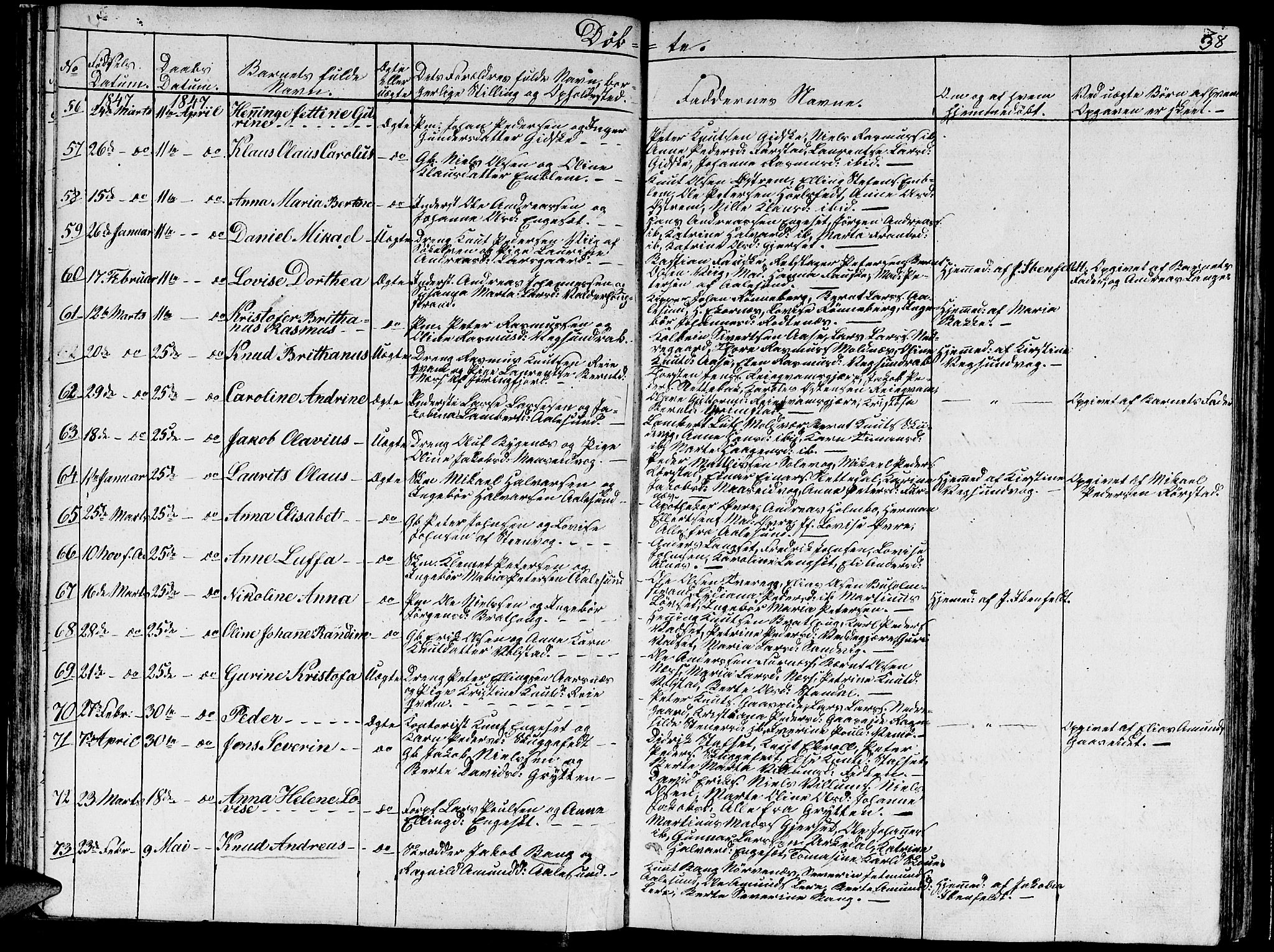 Ministerialprotokoller, klokkerbøker og fødselsregistre - Møre og Romsdal, AV/SAT-A-1454/528/L0426: Parish register (copy) no. 528C07, 1844-1854, p. 38