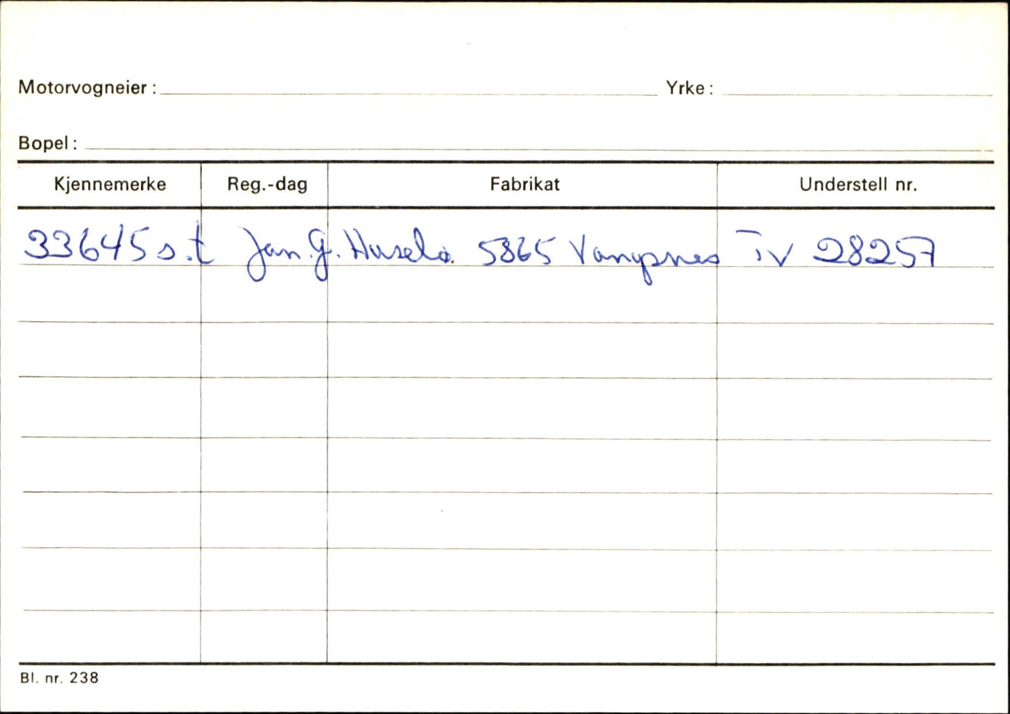 Statens vegvesen, Sogn og Fjordane vegkontor, AV/SAB-A-5301/4/F/L0125: Eigarregister Sogndal V-Å. Aurland A-Å. Fjaler A-N, 1945-1975, p. 1021