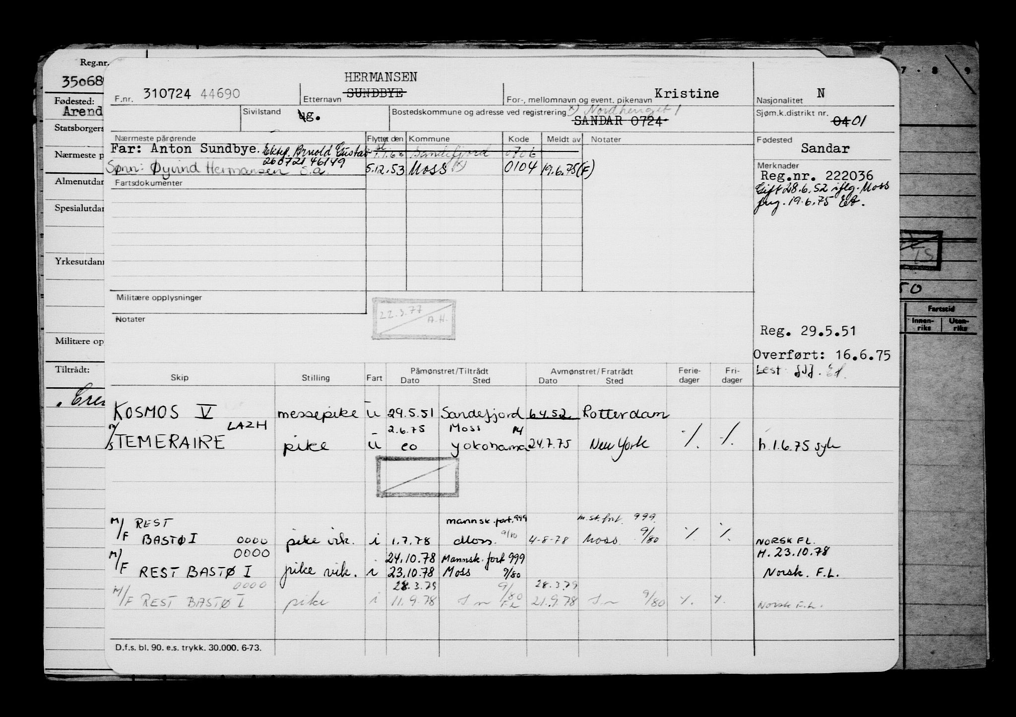 Direktoratet for sjømenn, AV/RA-S-3545/G/Gb/L0234: Hovedkort, 1924, p. 290