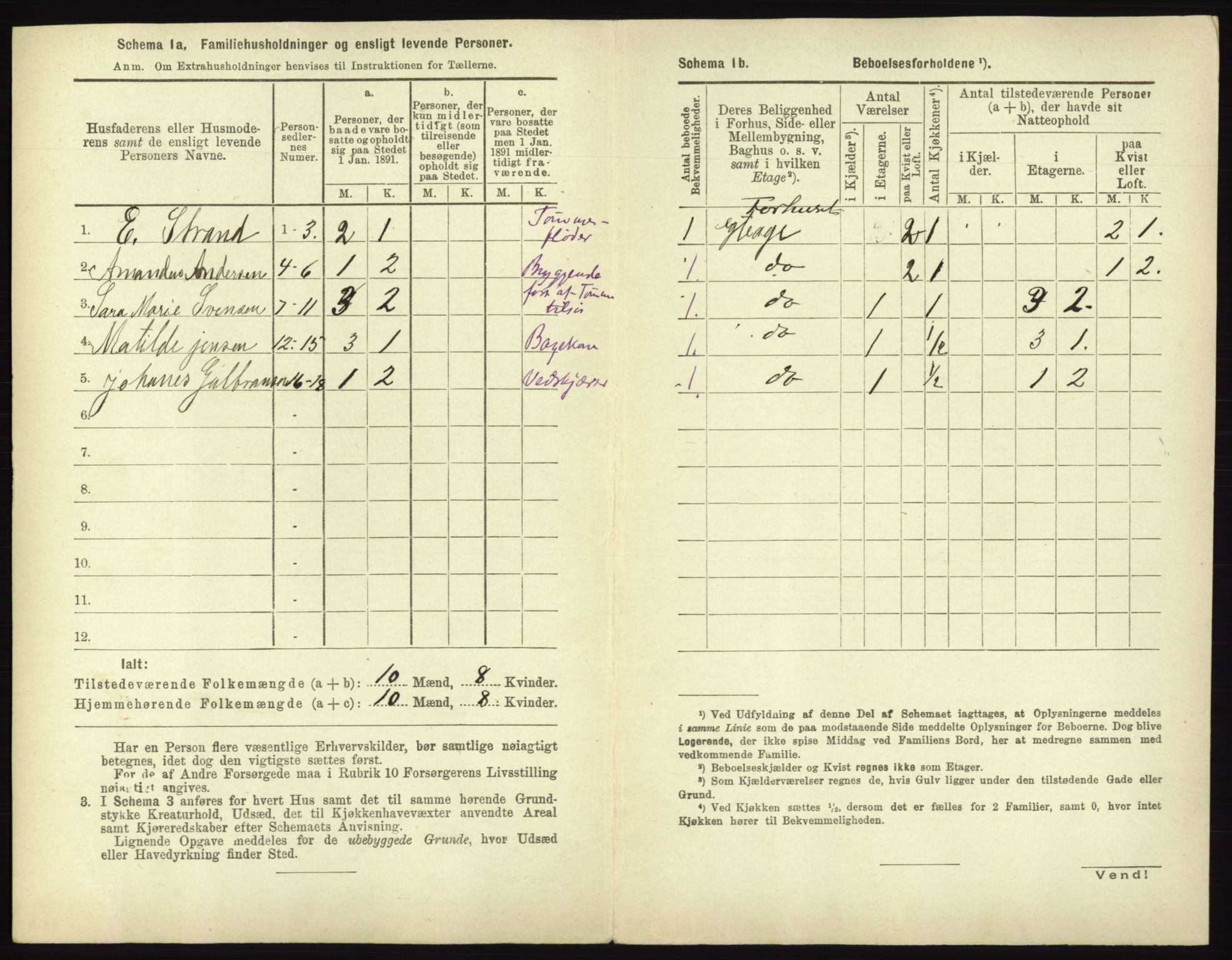 RA, 1891 census for 0101 Fredrikshald, 1891, p. 1523