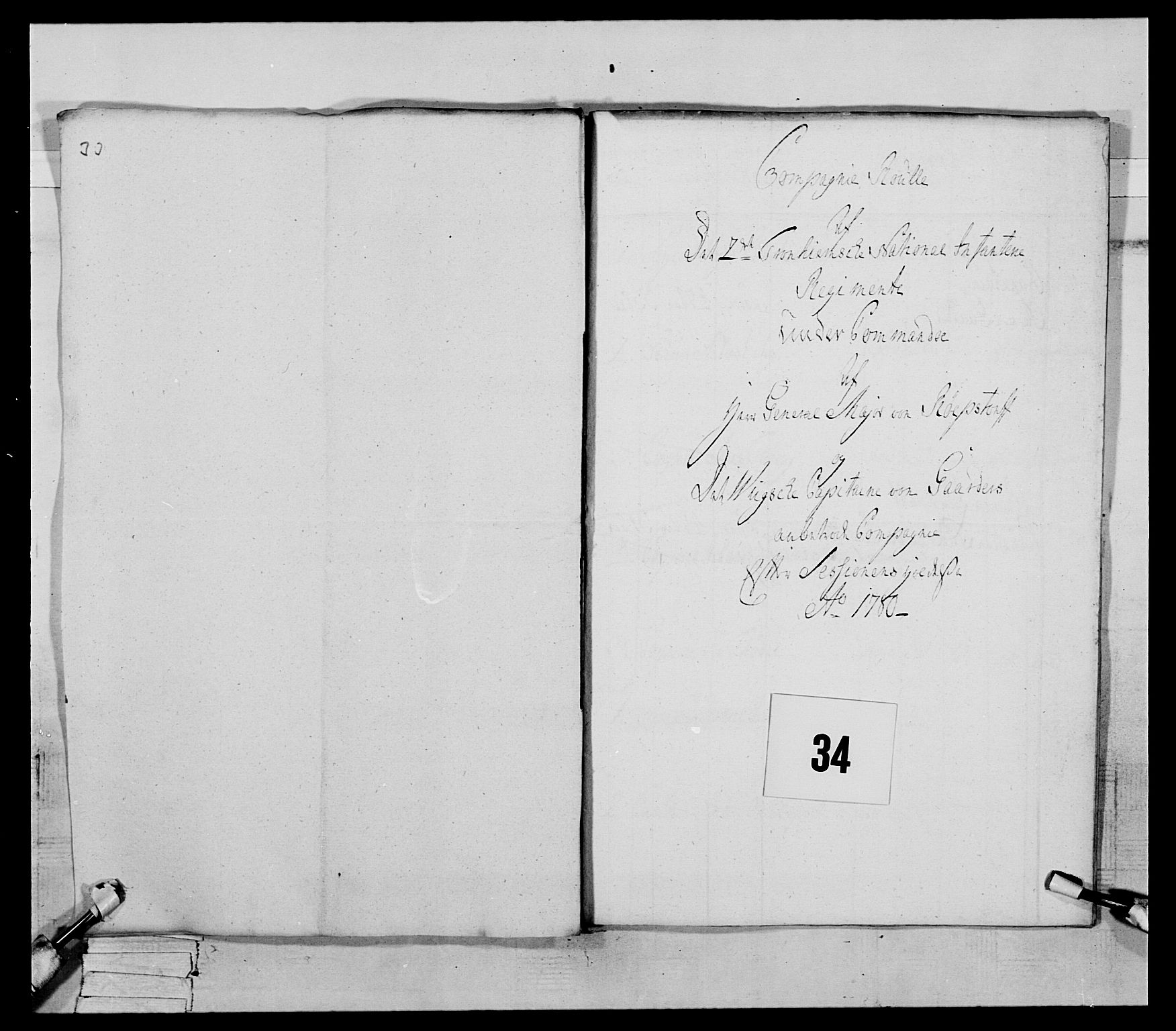 Generalitets- og kommissariatskollegiet, Det kongelige norske kommissariatskollegium, RA/EA-5420/E/Eh/L0078: 2. Trondheimske nasjonale infanteriregiment, 1779-1780, p. 156