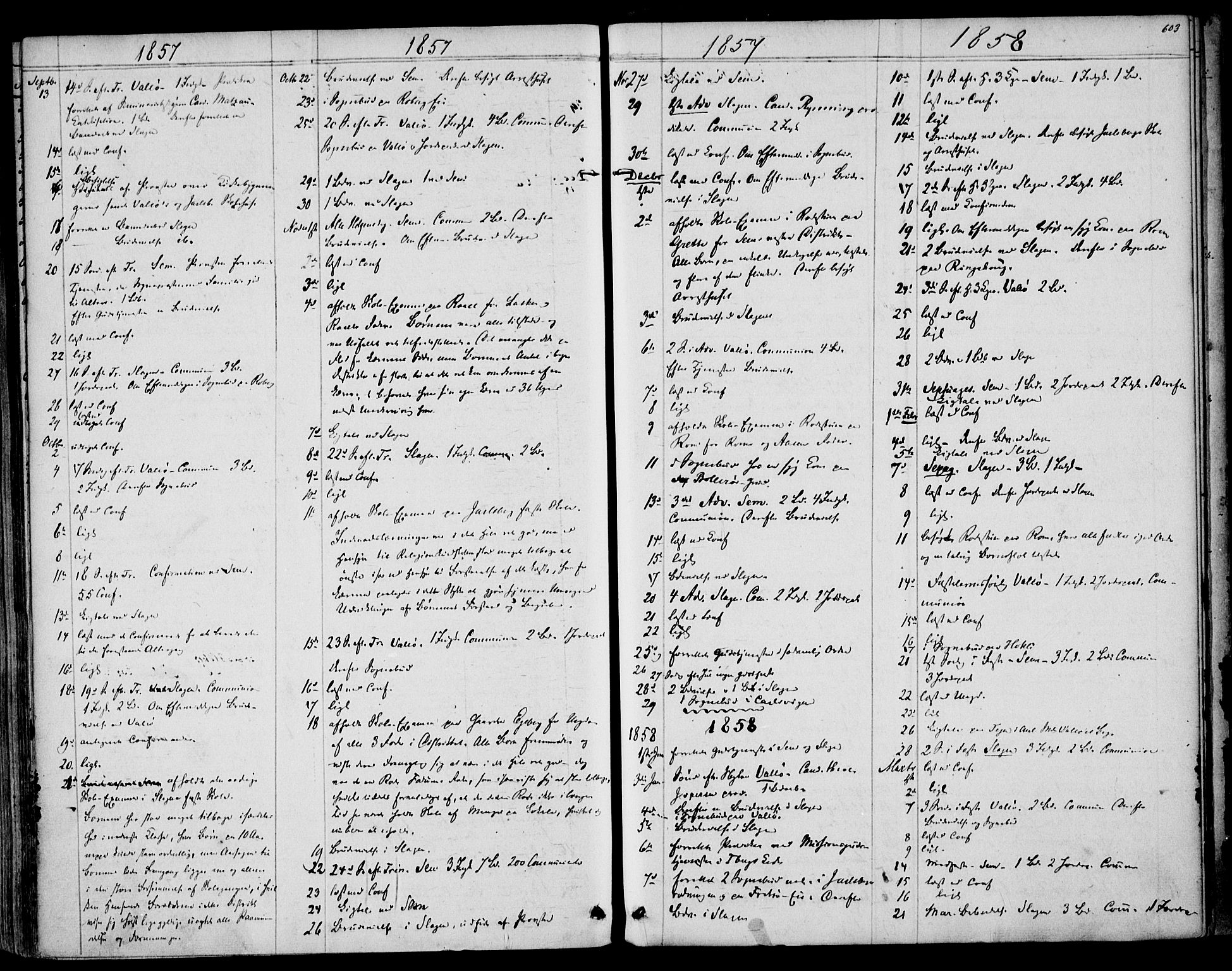 Sem kirkebøker, AV/SAKO-A-5/F/Fa/L0007: Parish register (official) no. I 7, 1856-1865, p. 603