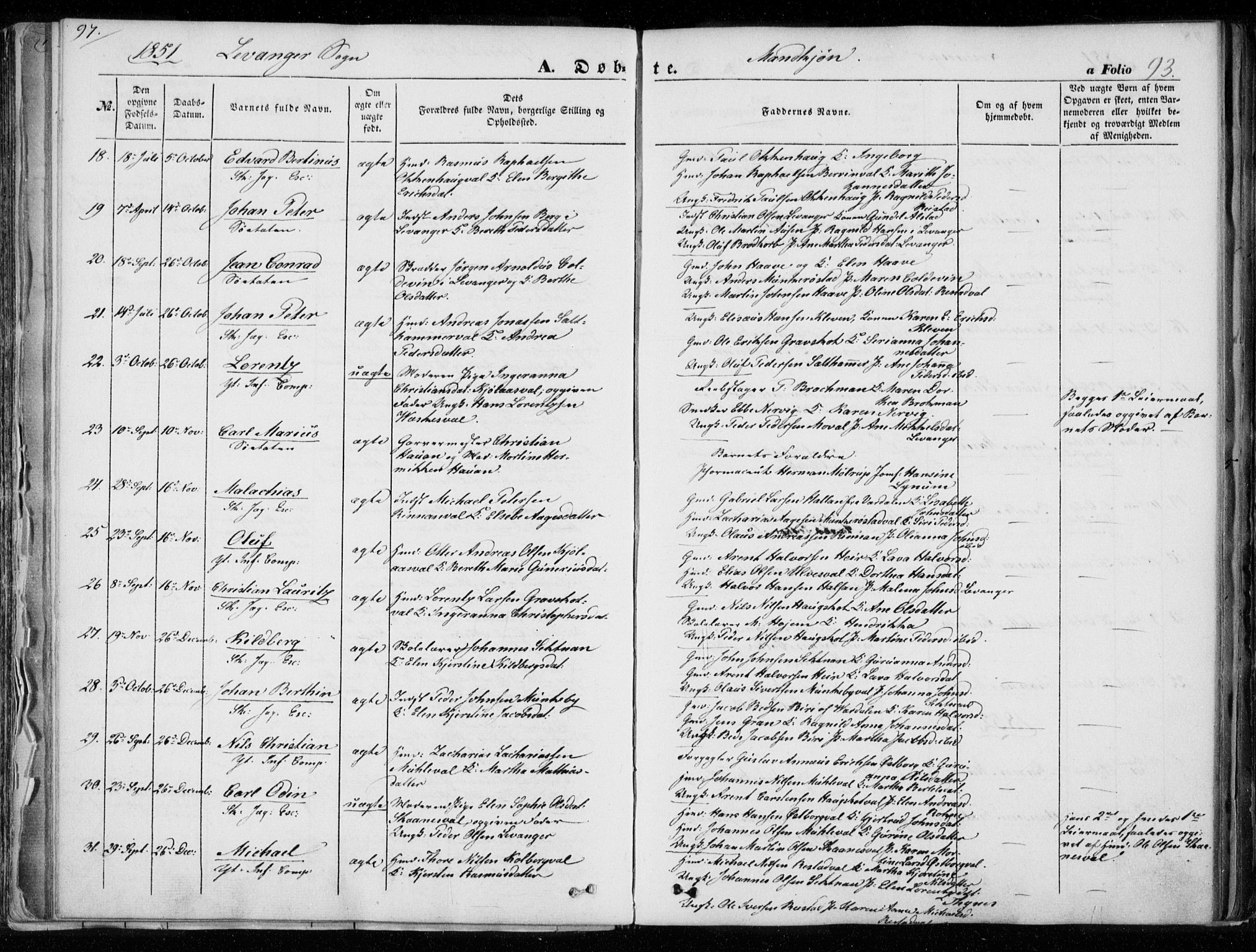 Ministerialprotokoller, klokkerbøker og fødselsregistre - Nord-Trøndelag, SAT/A-1458/720/L0183: Parish register (official) no. 720A01, 1836-1855, p. 93