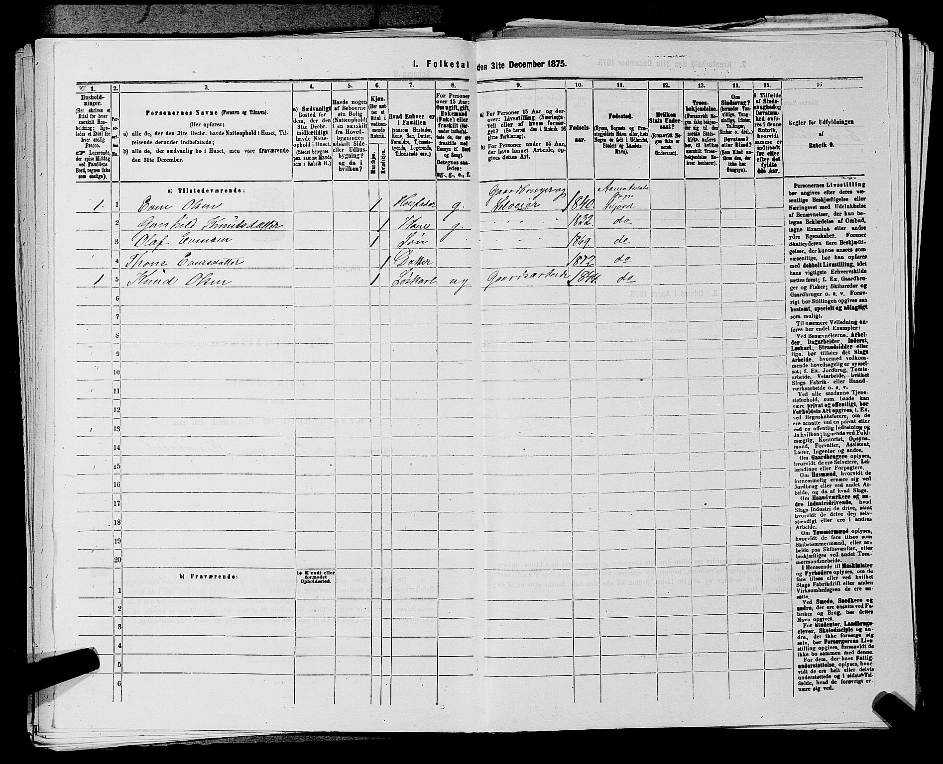 SAKO, 1875 census for 0828P Seljord, 1875, p. 1326