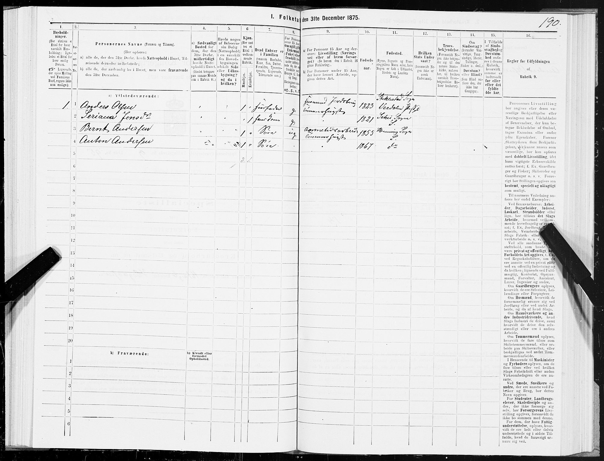 SAT, 1875 census for 1731P Sparbu, 1875, p. 4190