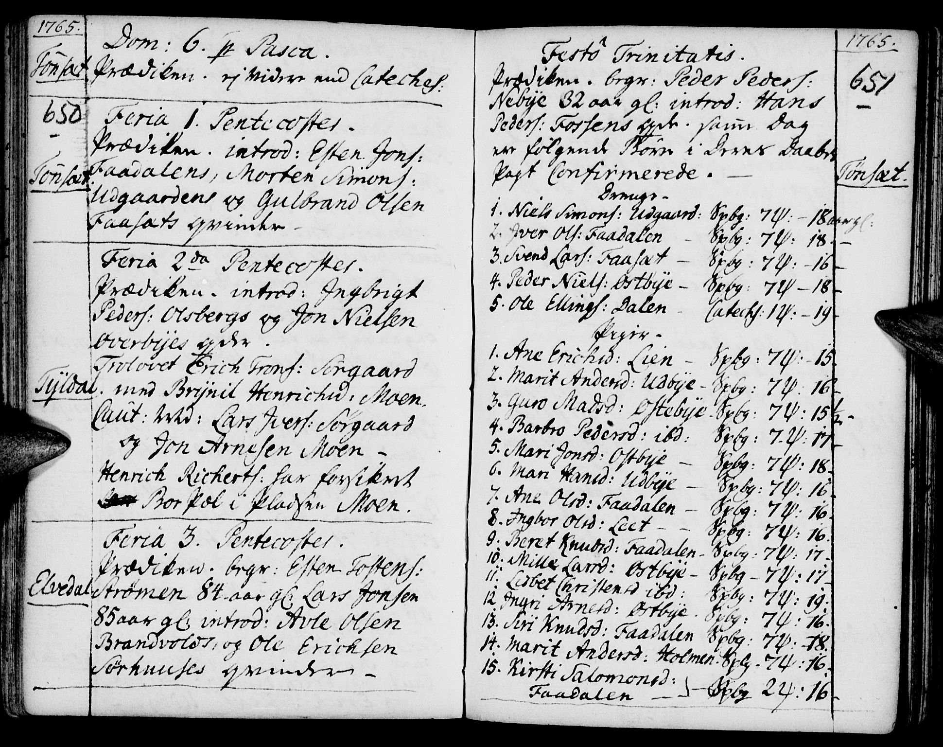 Tynset prestekontor, SAH/PREST-058/H/Ha/Haa/L0002: Parish register (official) no. 2, 1737-1767, p. 650-651