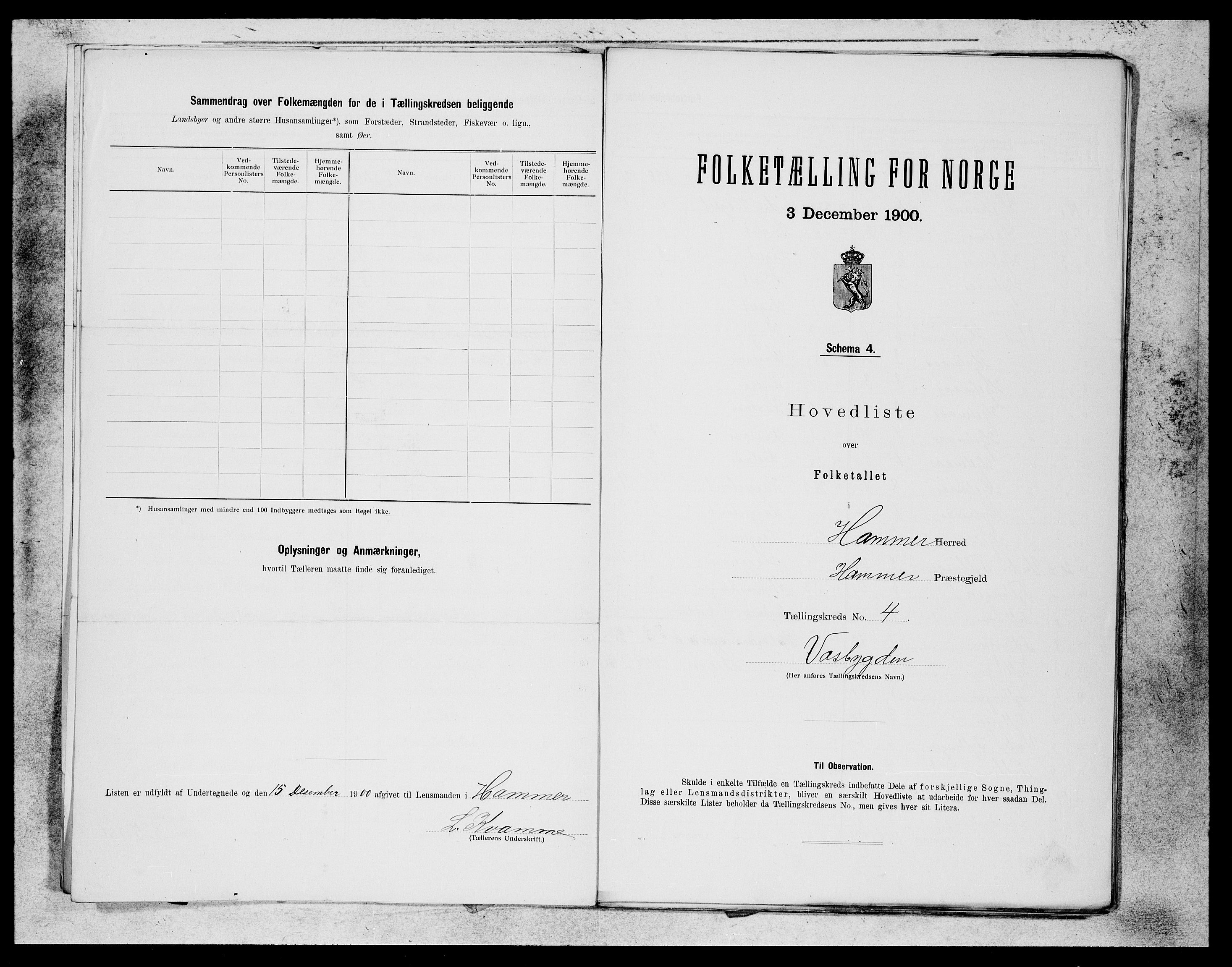 SAB, 1900 census for Hamre, 1900, p. 7