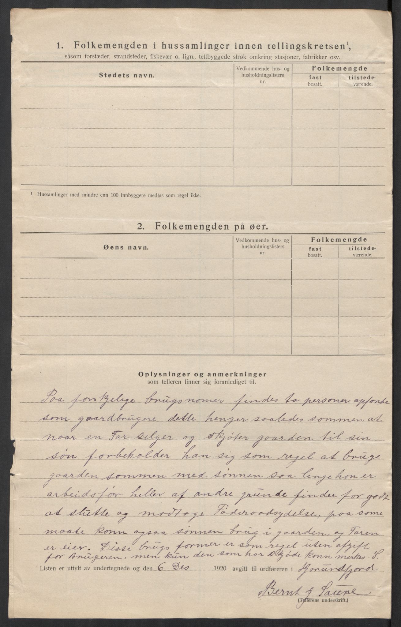 SAT, 1920 census for Hjørundfjord, 1920, p. 24