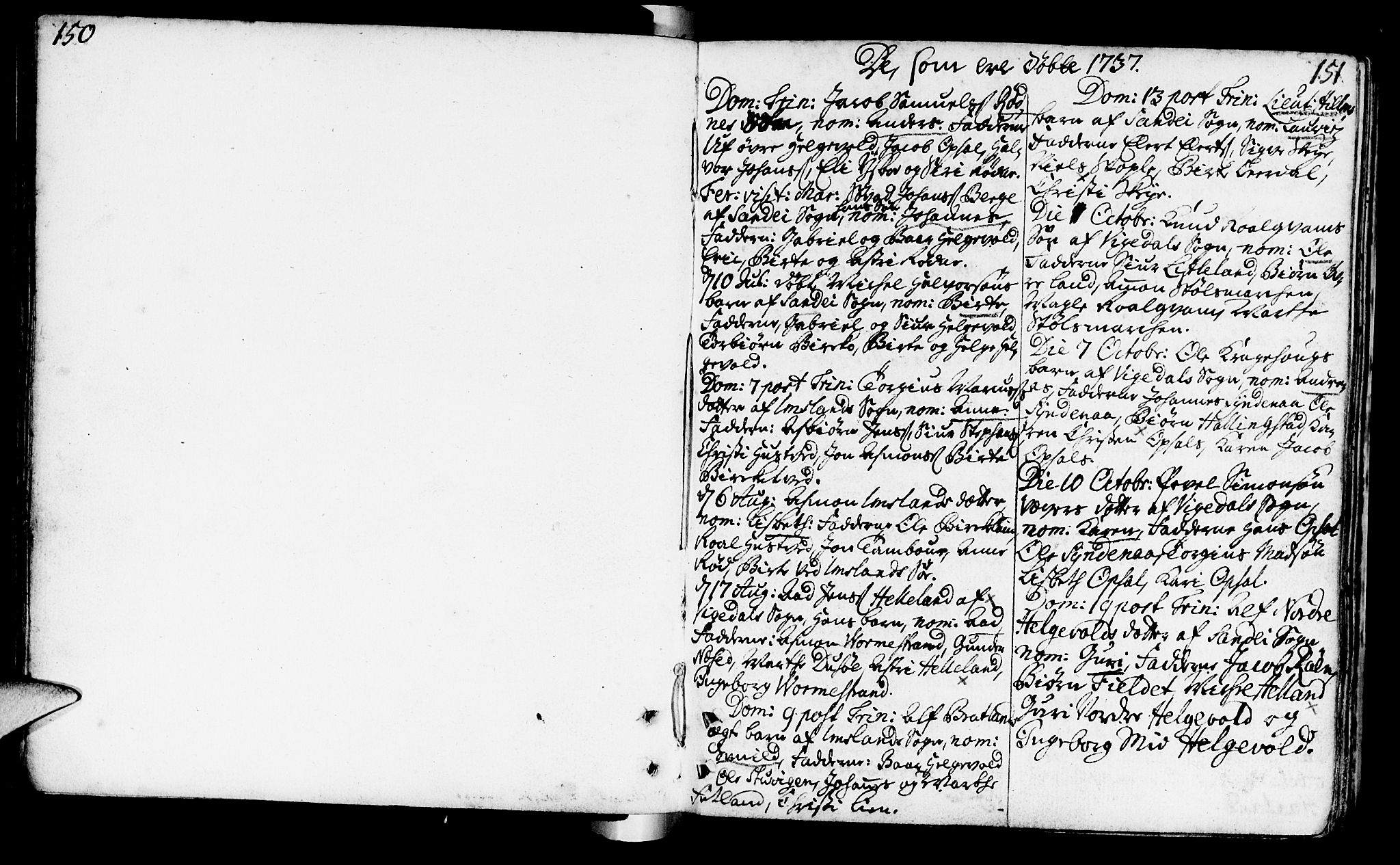 Vikedal sokneprestkontor, AV/SAST-A-101840/01/IV: Parish register (official) no. A 1, 1737-1778, p. 150-151