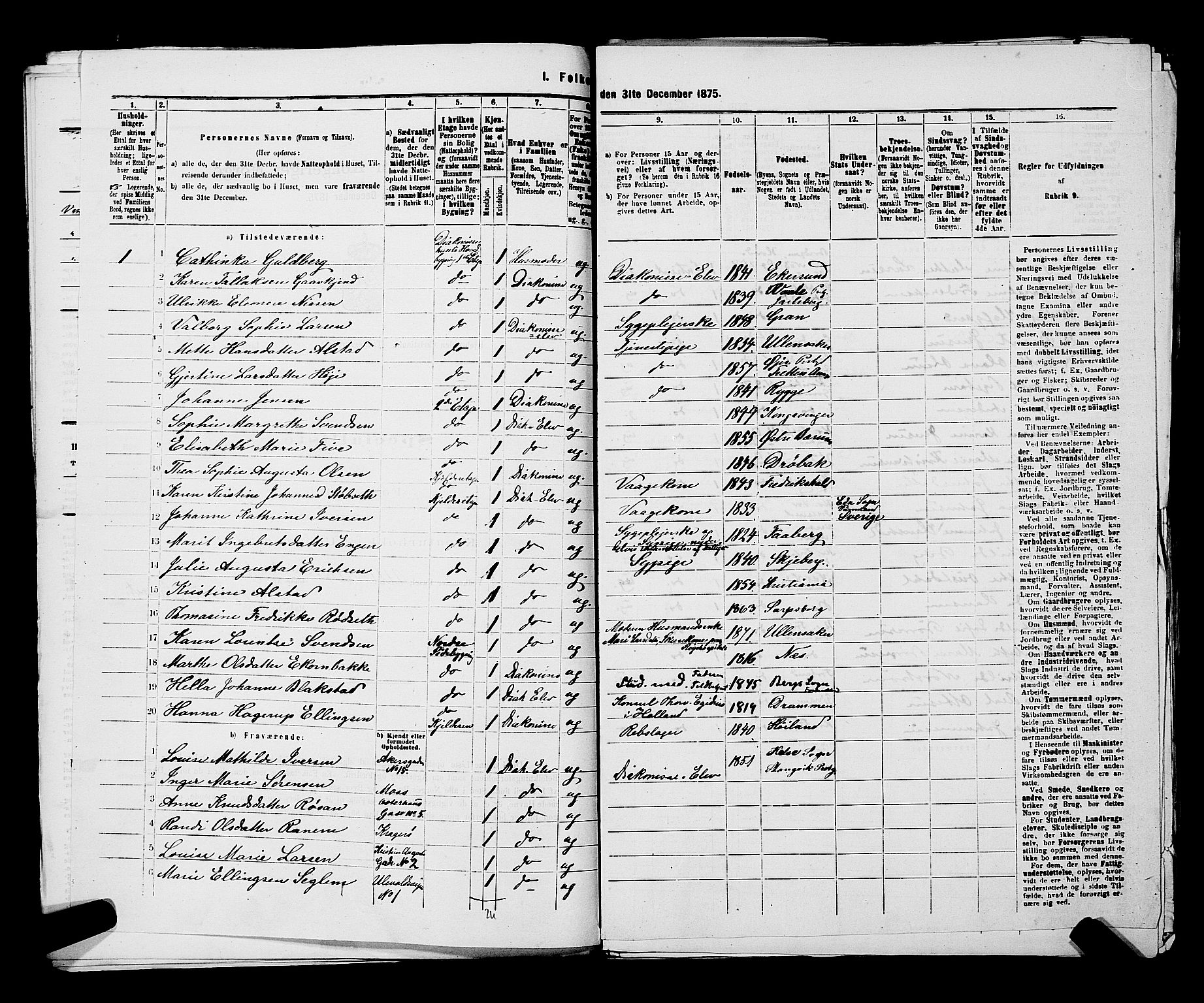 RA, 1875 census for 0301 Kristiania, 1875, p. 5724