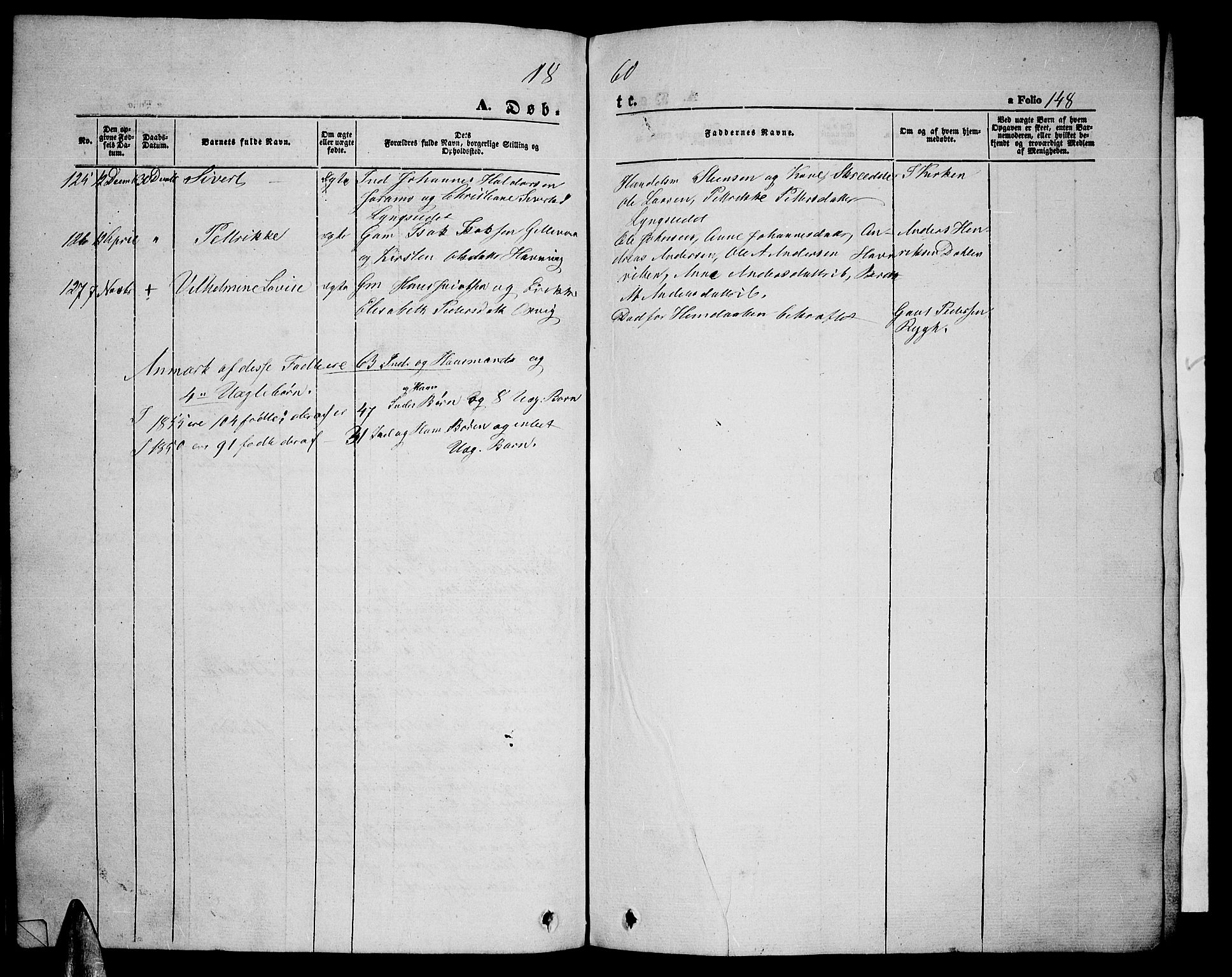 Lyngen sokneprestembete, AV/SATØ-S-1289/H/He/Heb/L0002klokker: Parish register (copy) no. 2, 1839-1860, p. 148