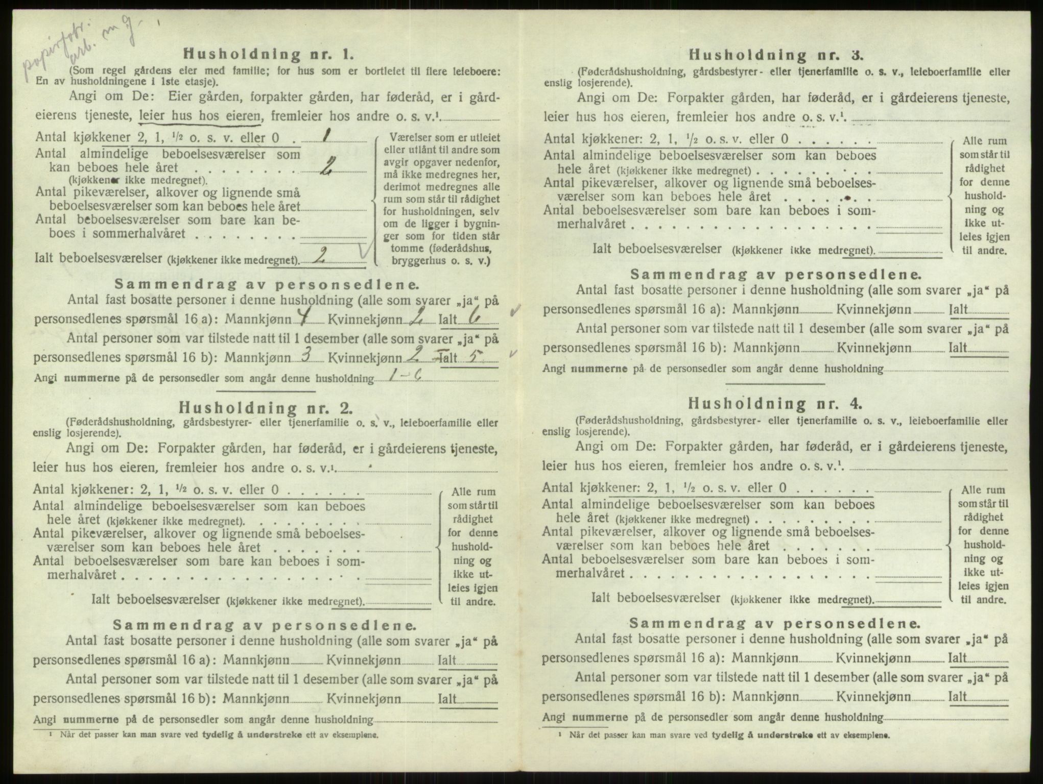 SAO, 1920 census for Varteig, 1920, p. 24