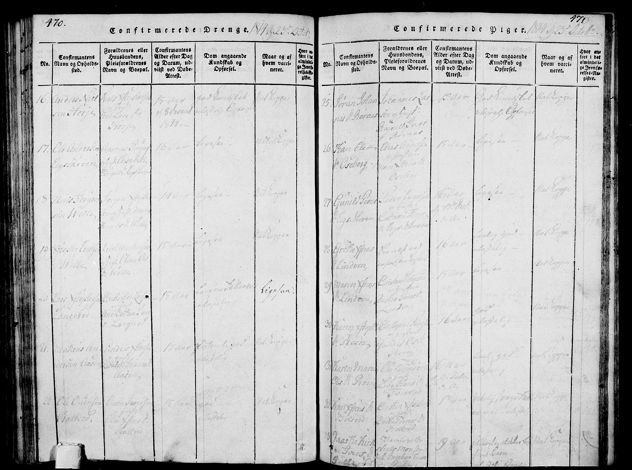 Sem kirkebøker, AV/SAKO-A-5/F/Fa/L0004: Parish register (official) no. I 4, 1814-1825, p. 470-471