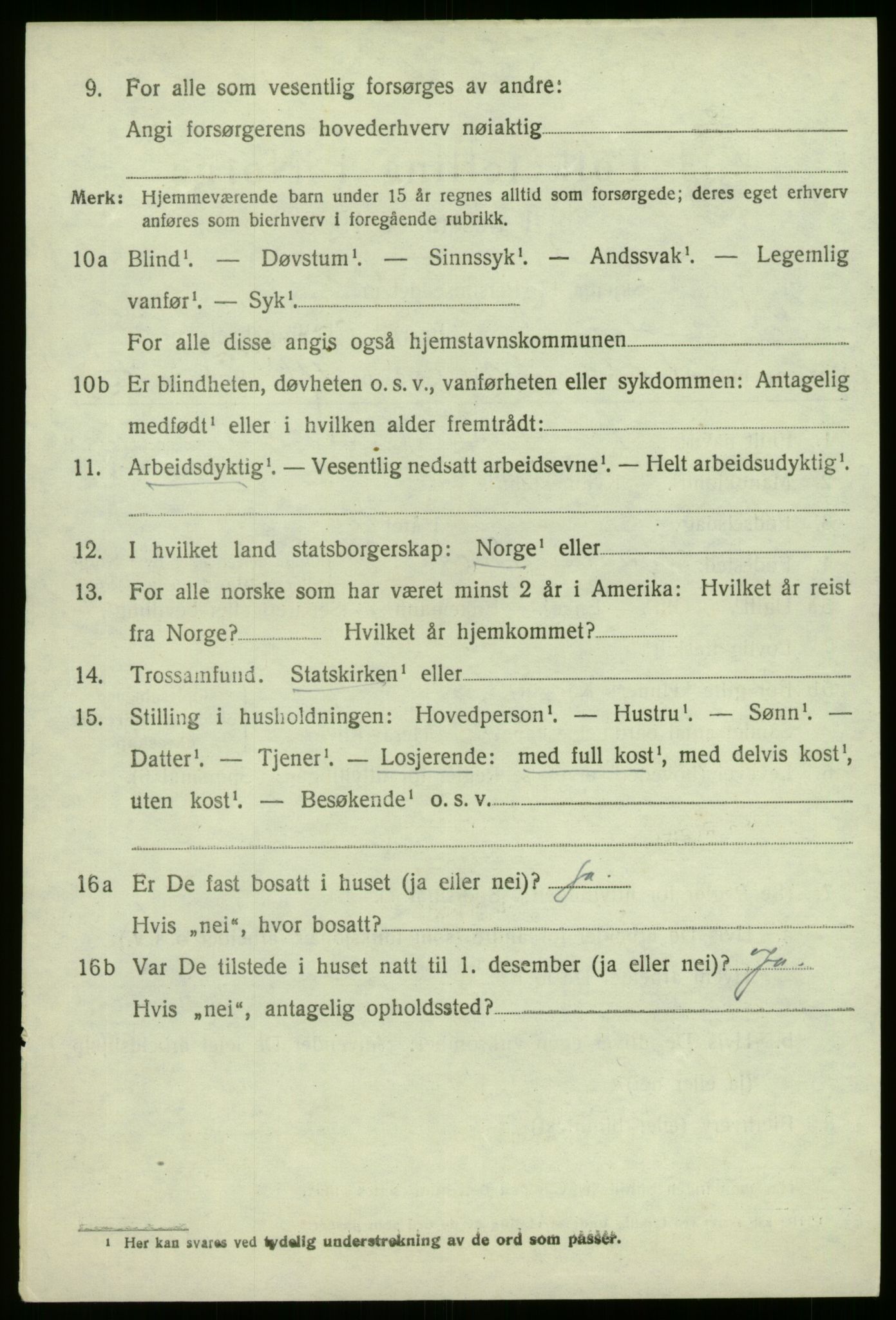 SAB, 1920 census for Sør-Vågsøy, 1920, p. 1497