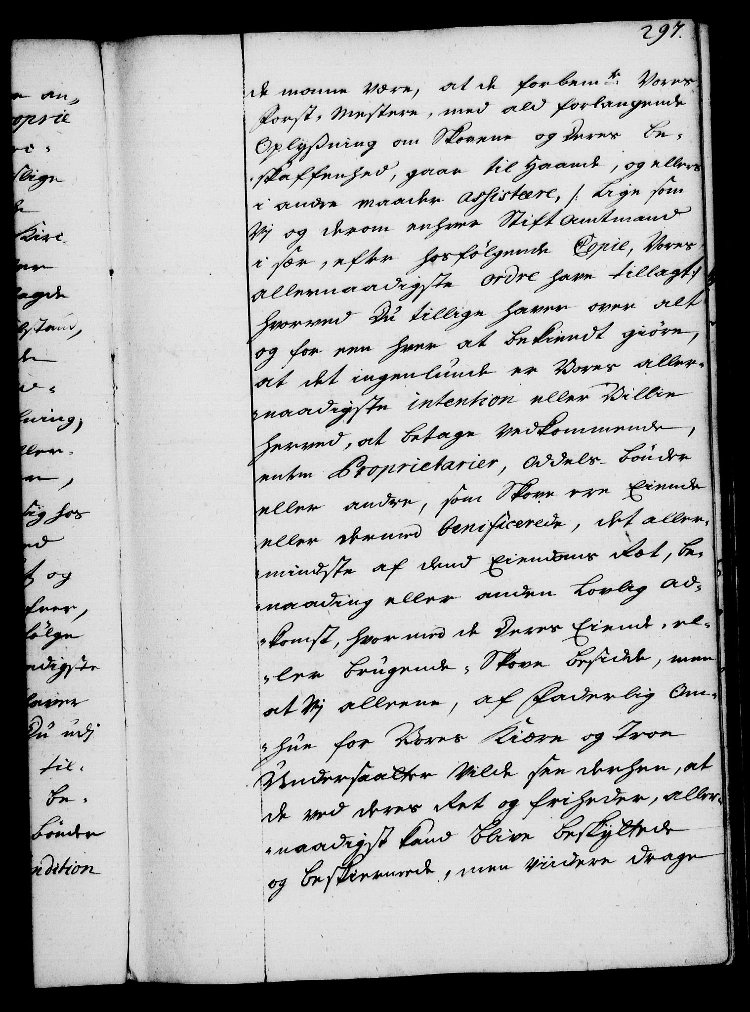 Rentekammeret, Kammerkanselliet, RA/EA-3111/G/Gg/Gga/L0004: Norsk ekspedisjonsprotokoll med register (merket RK 53.4), 1734-1741, p. 297