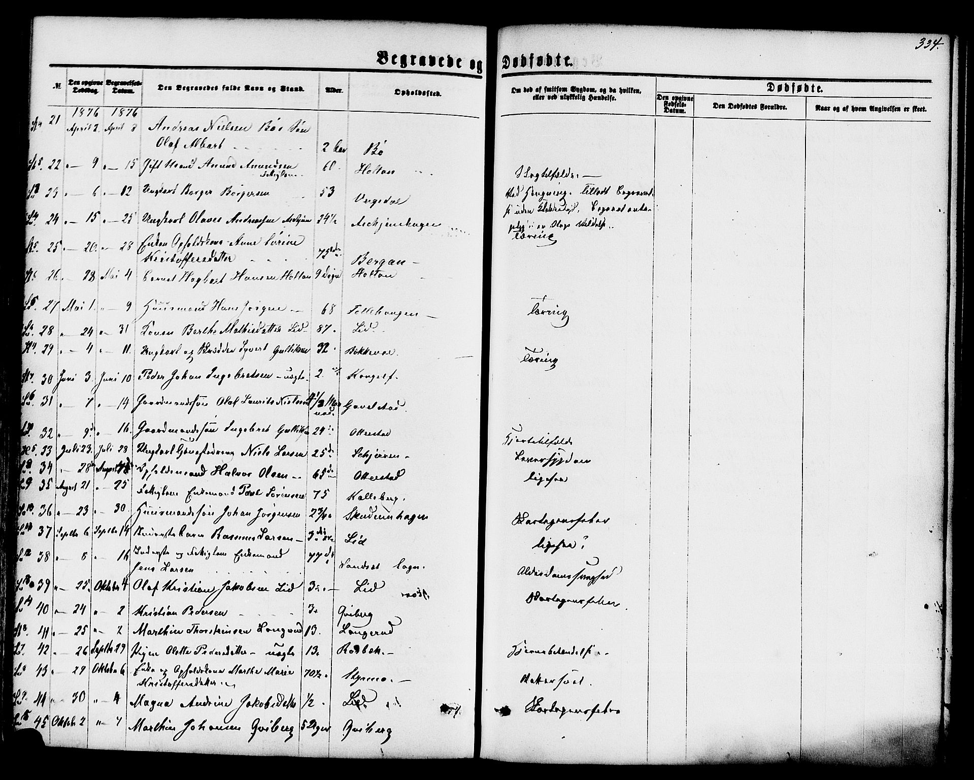 Lardal kirkebøker, AV/SAKO-A-350/F/Fa/L0007: Parish register (official) no. I 7, 1861-1880, p. 334