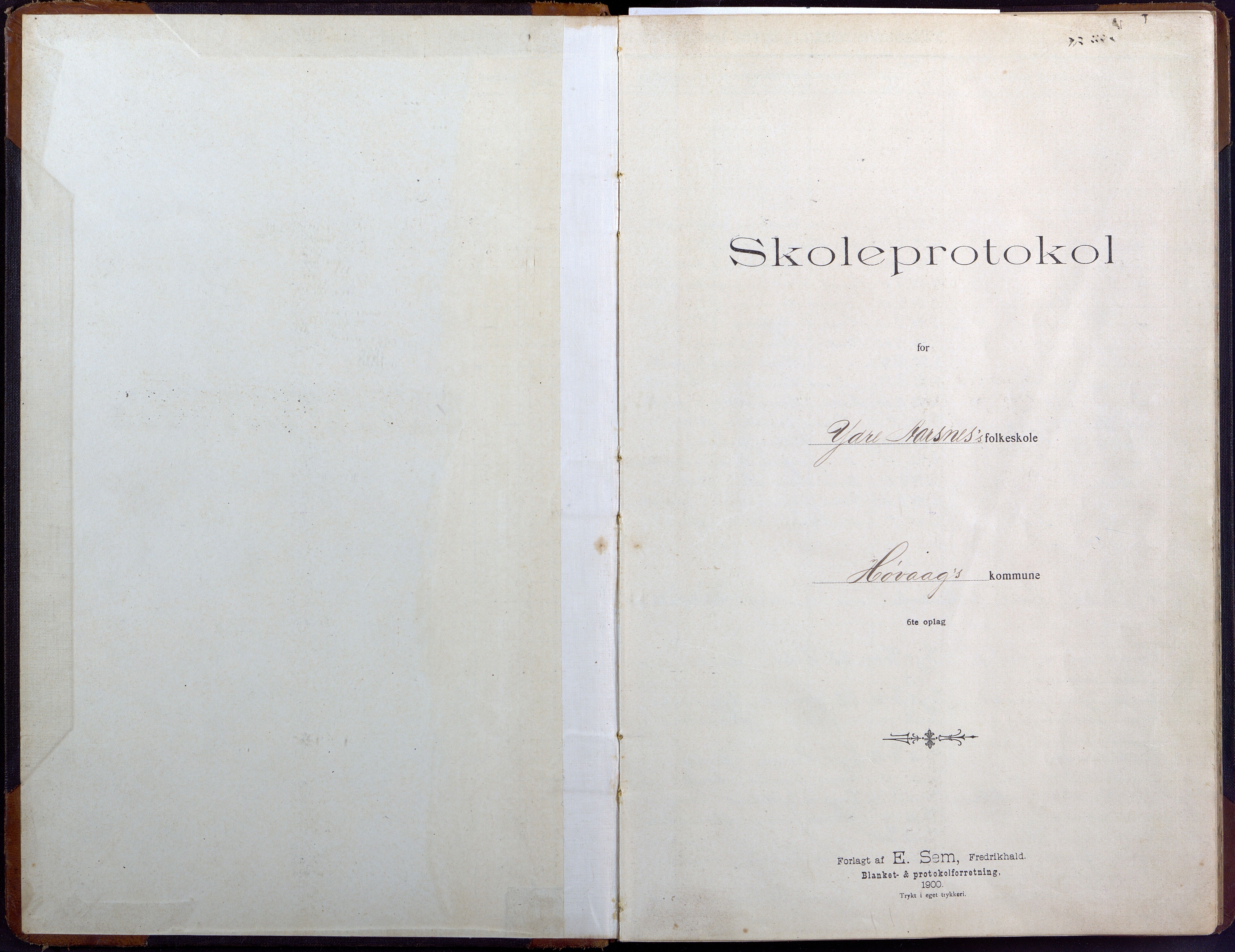 Høvåg kommune, AAKS/KA0927-PK/2/2/L0041: Ytre Årsnes og Ulvøysund - Skoleprotokoll (Ytre Årsnes, Hæstad), 1905-1929