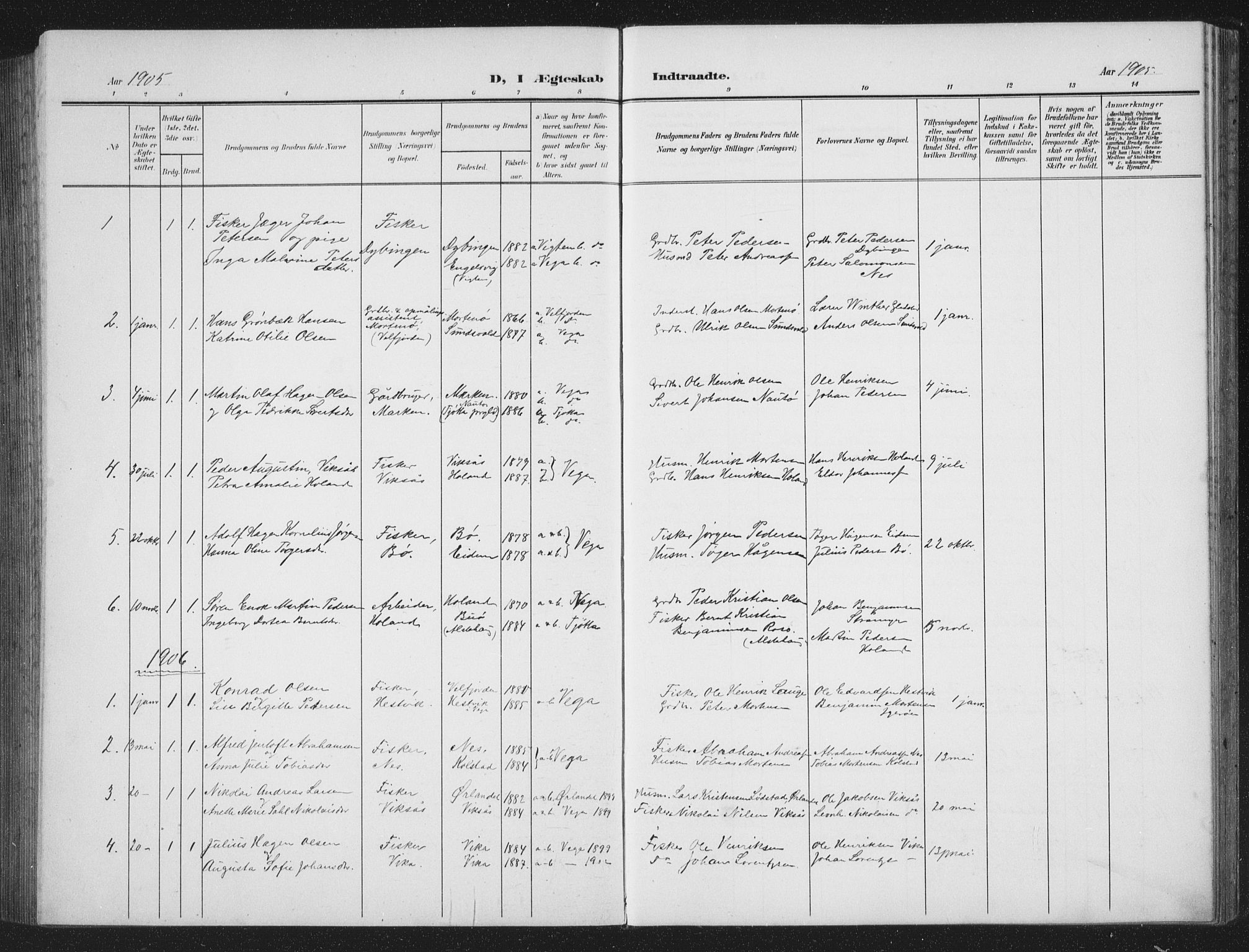 Ministerialprotokoller, klokkerbøker og fødselsregistre - Nordland, AV/SAT-A-1459/816/L0254: Parish register (copy) no. 816C04, 1905-1934