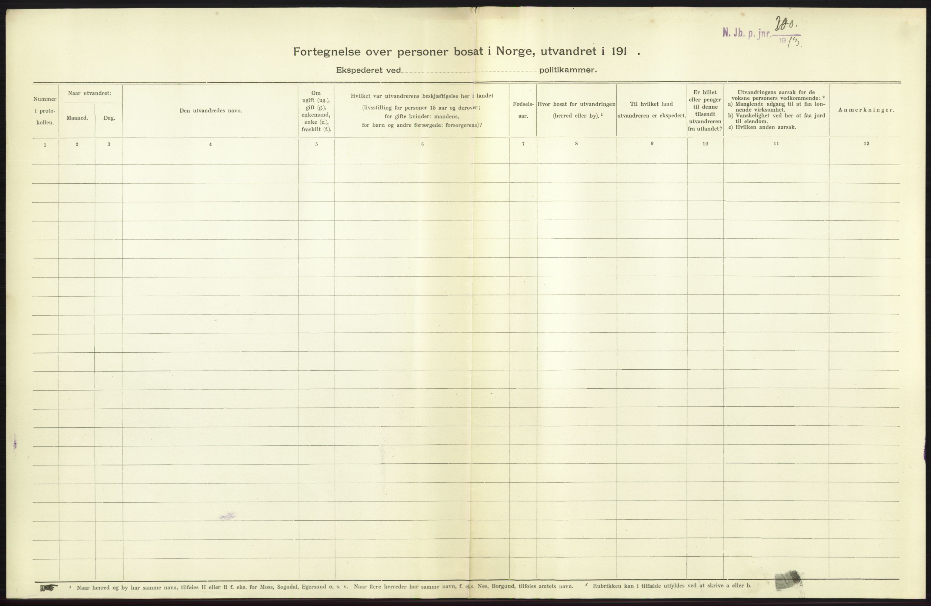 Nord-Jarlsberg politikammer, AV/SAKO-A-739/I/Ia/Iab/L0001: Emigrantprotokoll, 1912-1918, p. 141