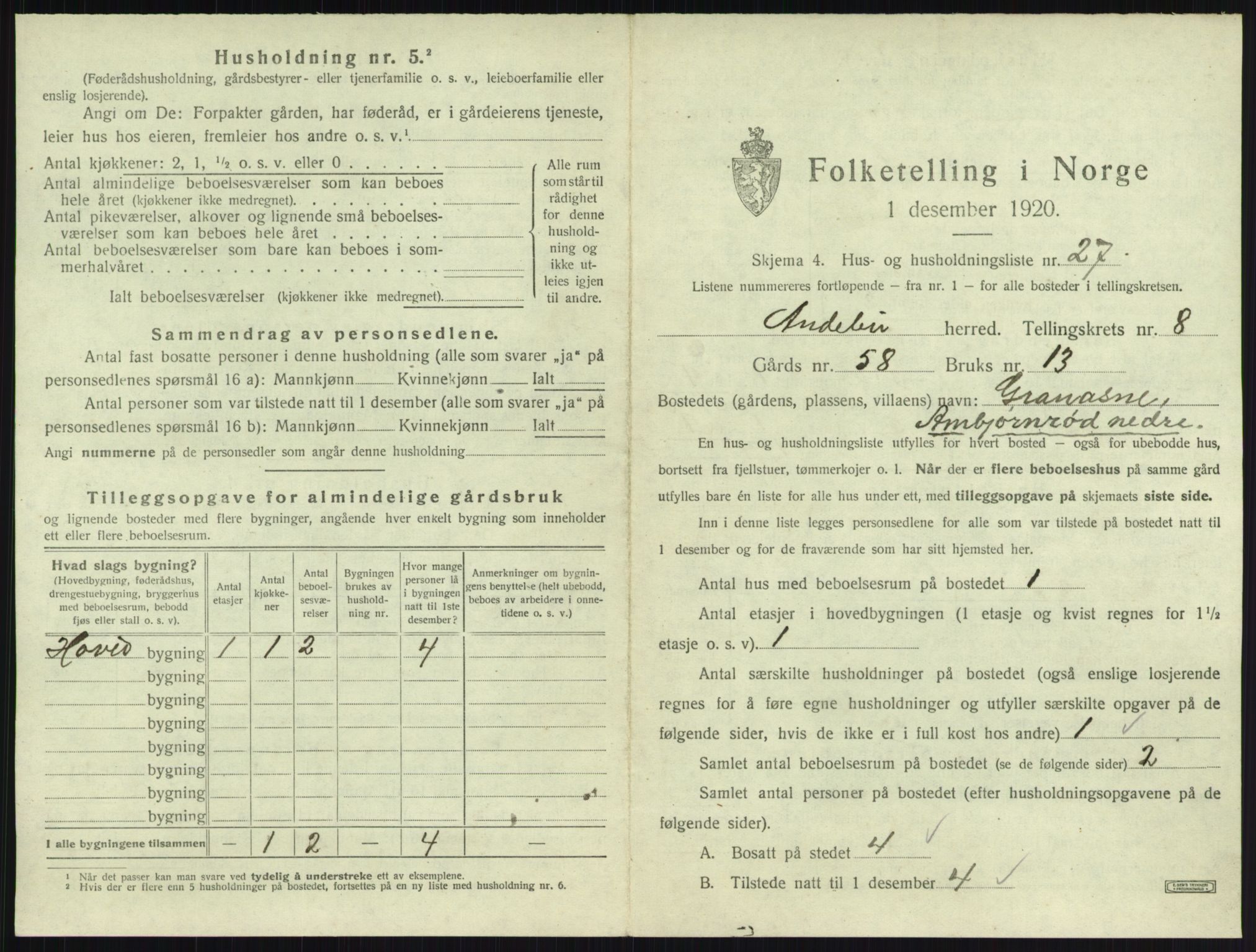 SAKO, 1920 census for Andebu, 1920, p. 514