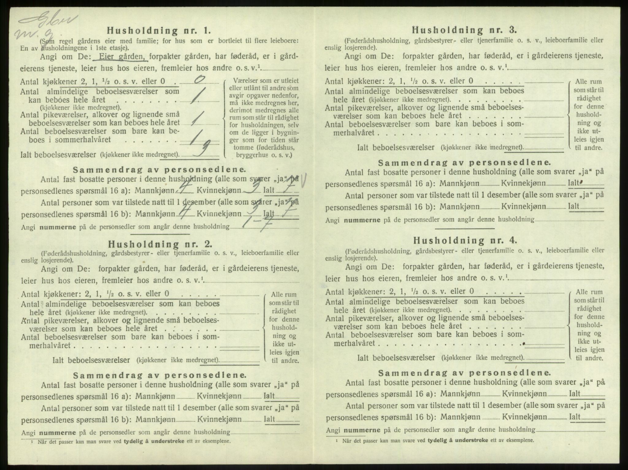 SAB, 1920 census for Fjaler, 1920, p. 646