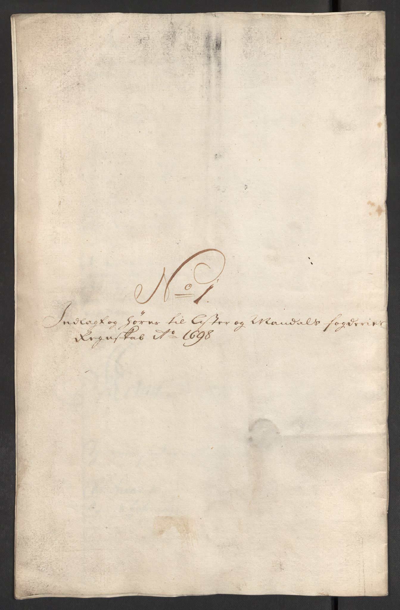 Rentekammeret inntil 1814, Reviderte regnskaper, Fogderegnskap, RA/EA-4092/R43/L2547: Fogderegnskap Lista og Mandal, 1698-1699, p. 26