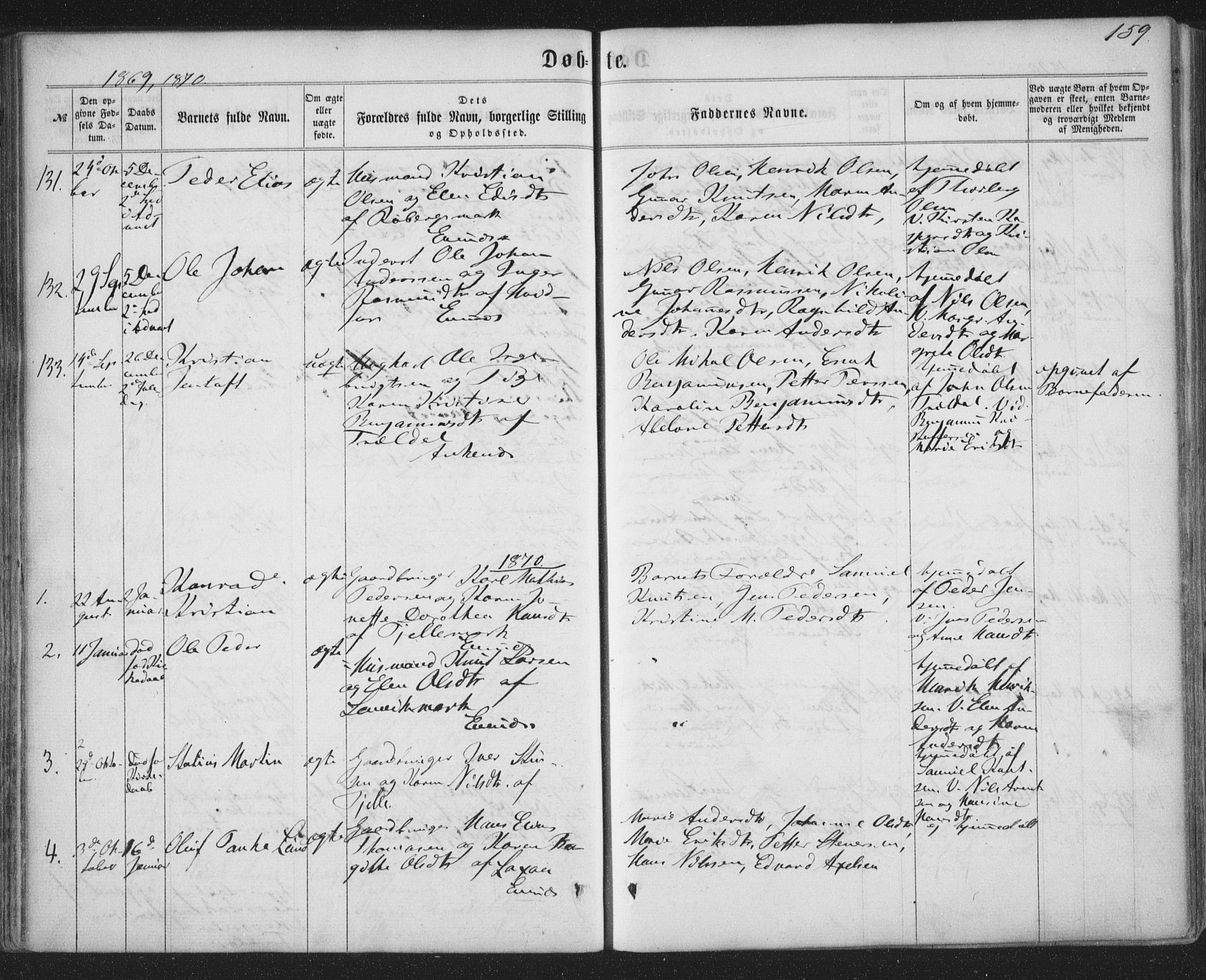 Ministerialprotokoller, klokkerbøker og fødselsregistre - Nordland, SAT/A-1459/863/L0896: Parish register (official) no. 863A08, 1861-1871, p. 159