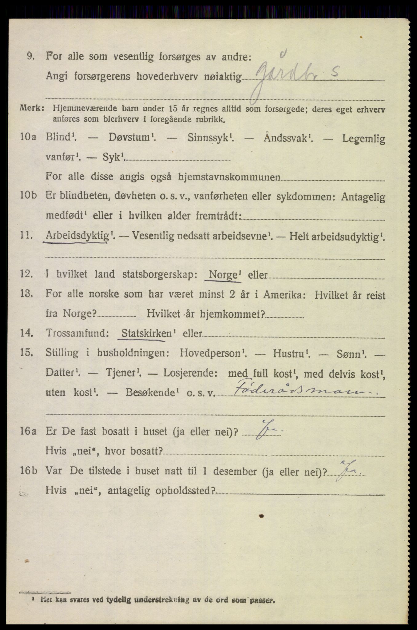 SAH, 1920 census for Alvdal, 1920, p. 4901