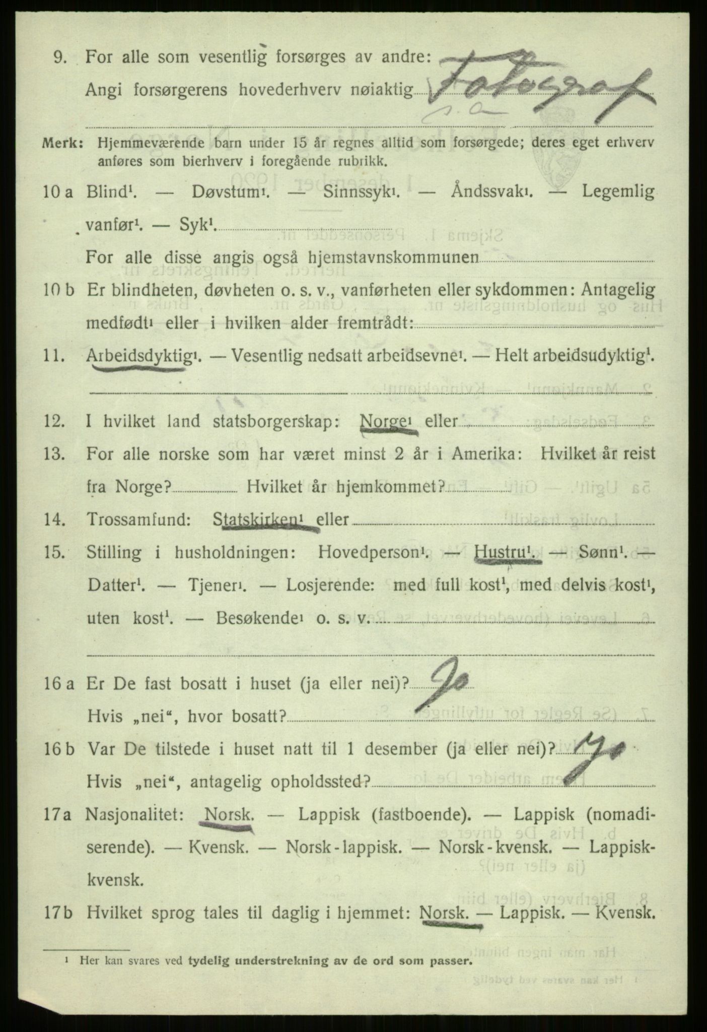 SATØ, 1920 census for Trondenes, 1920, p. 16017