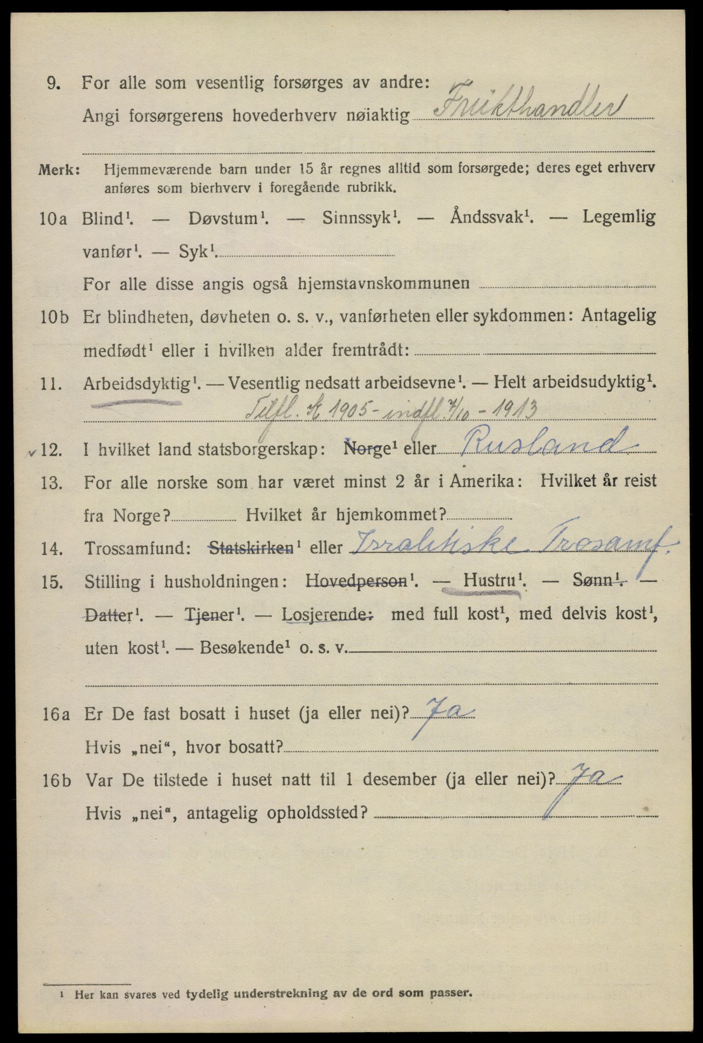 SAO, 1920 census for Kristiania, 1920, p. 256666