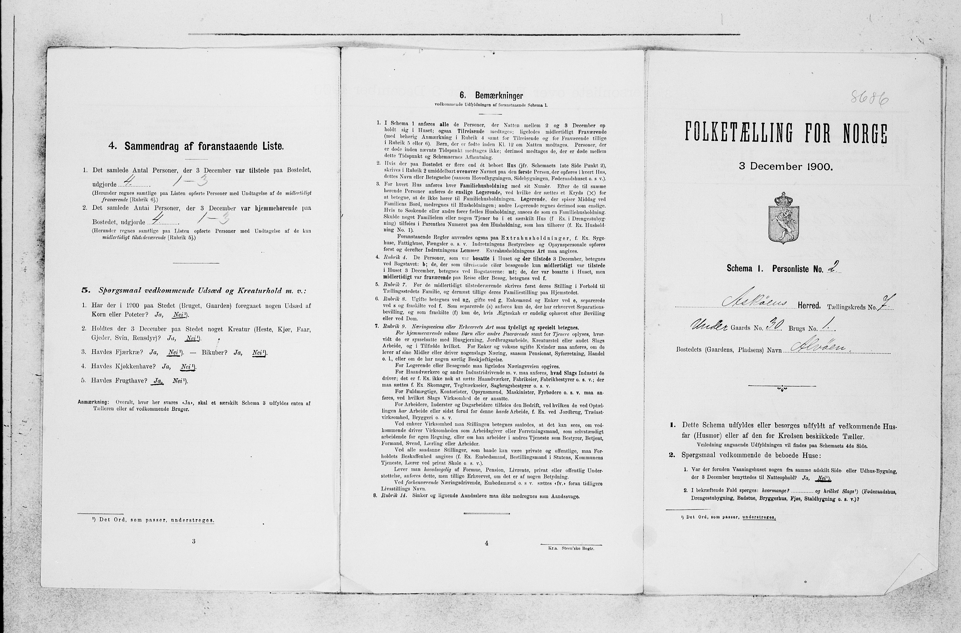 SAB, 1900 census for Askøy, 1900, p. 920