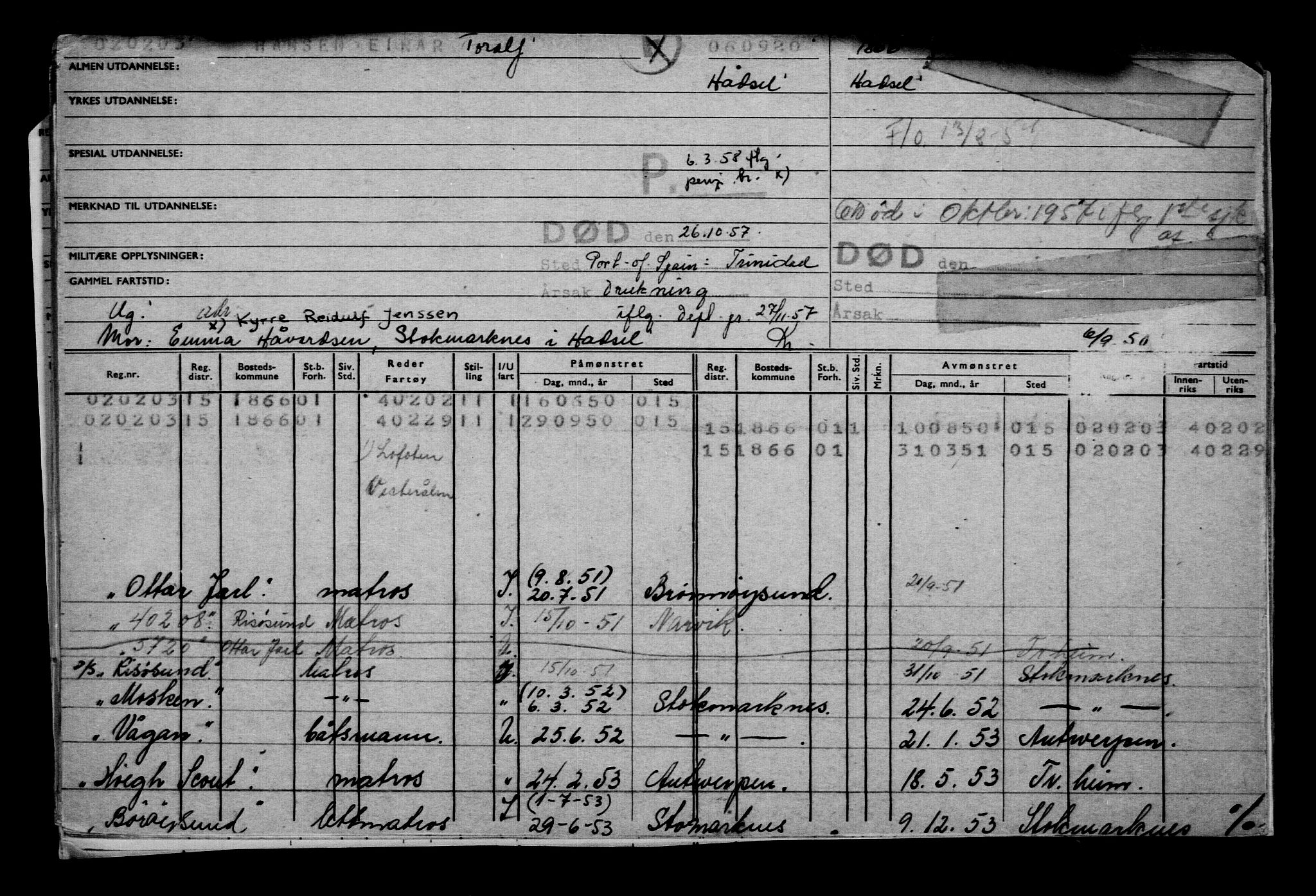 Direktoratet for sjømenn, AV/RA-S-3545/G/Gb/L0185: Hovedkort, 1920, p. 128