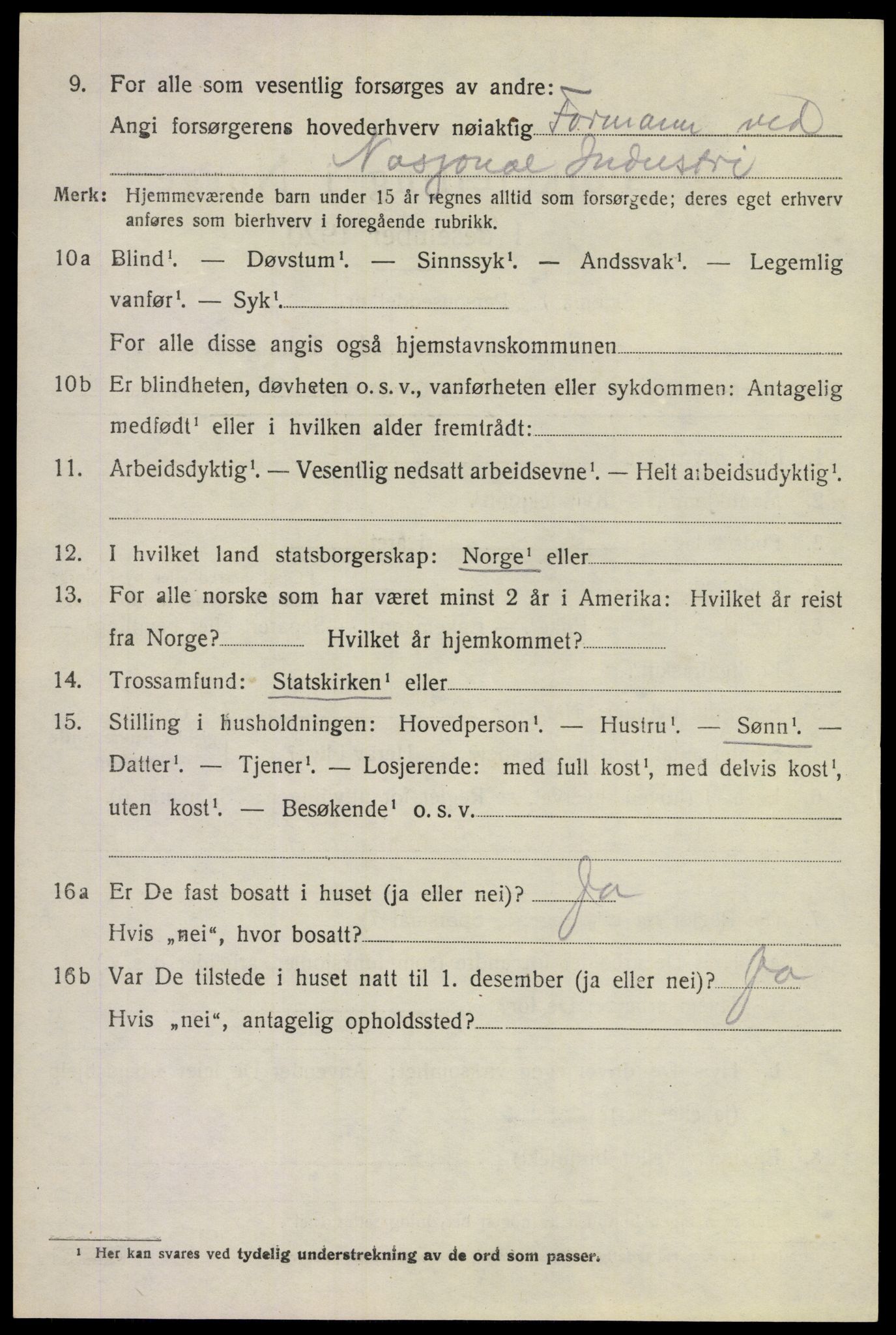 SAKO, 1920 census for Lier, 1920, p. 5689