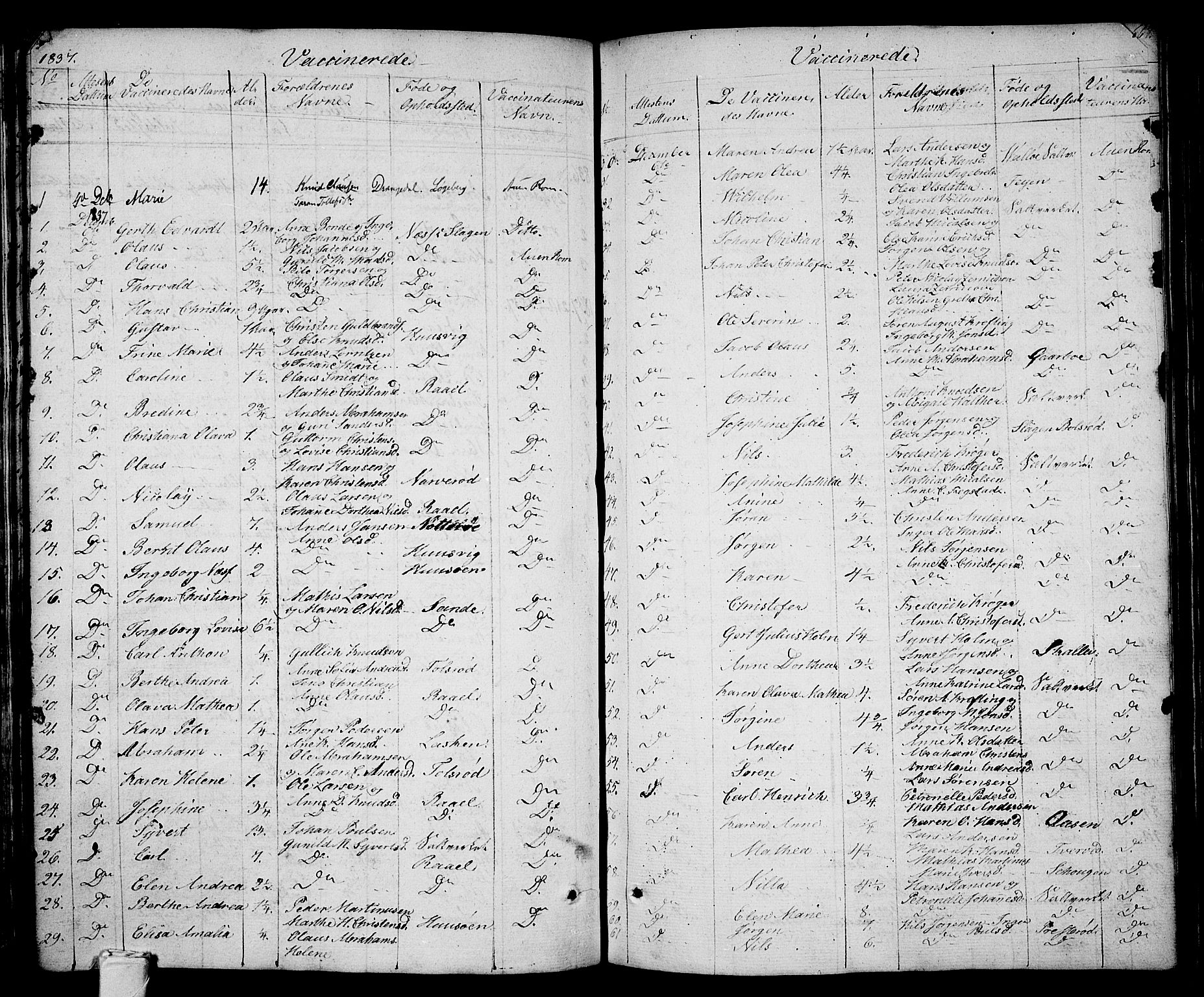 Sem kirkebøker, SAKO/A-5/F/Fa/L0005: Parish register (official) no. I 5, 1825-1842, p. 664-665
