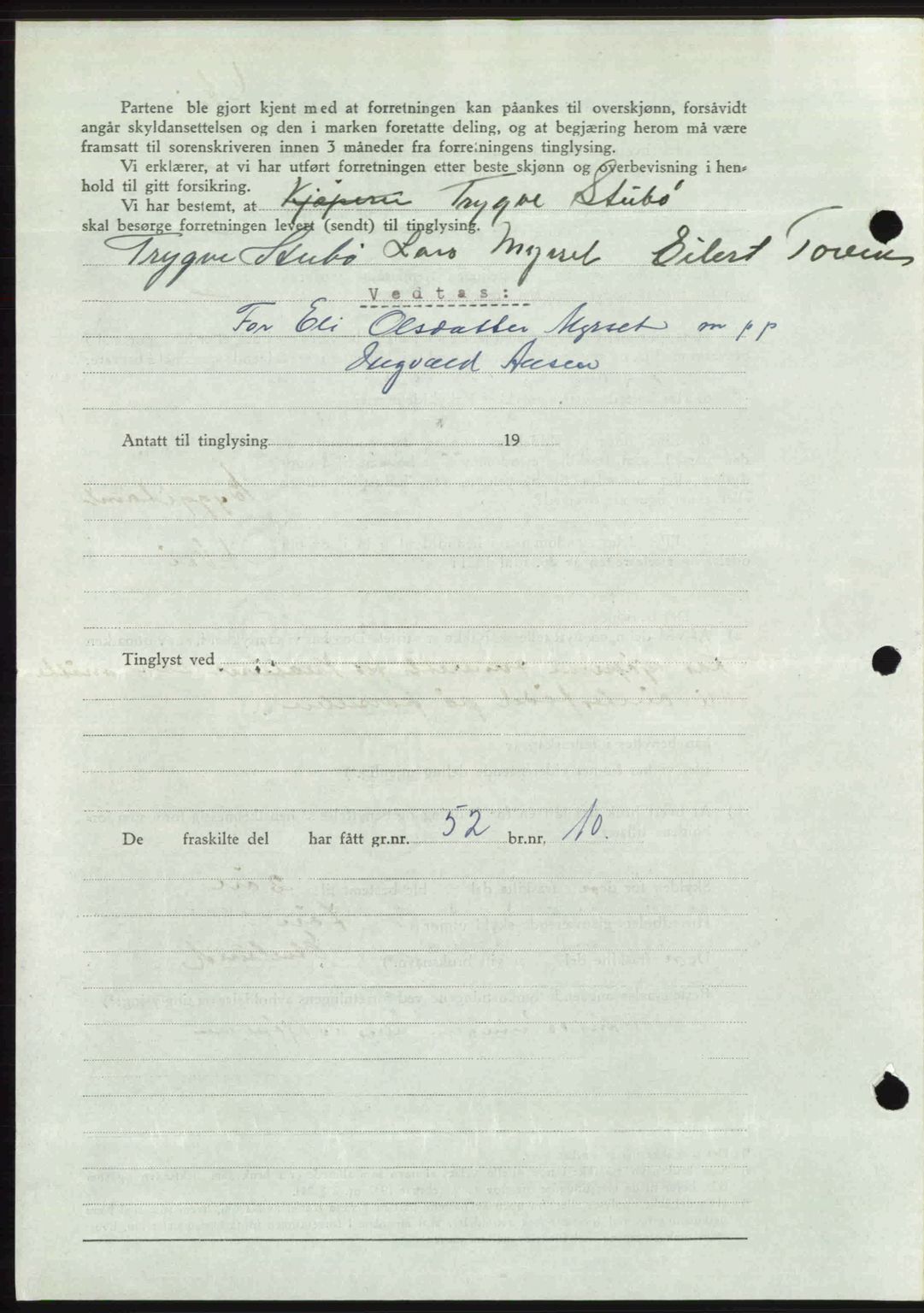 Romsdal sorenskriveri, AV/SAT-A-4149/1/2/2C: Mortgage book no. A31, 1949-1949, Diary no: : 3023/1949