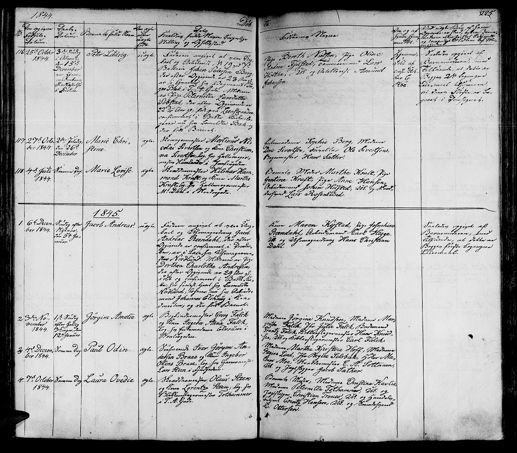 Ministerialprotokoller, klokkerbøker og fødselsregistre - Sør-Trøndelag, AV/SAT-A-1456/602/L0136: Parish register (copy) no. 602C04, 1833-1845, p. 225