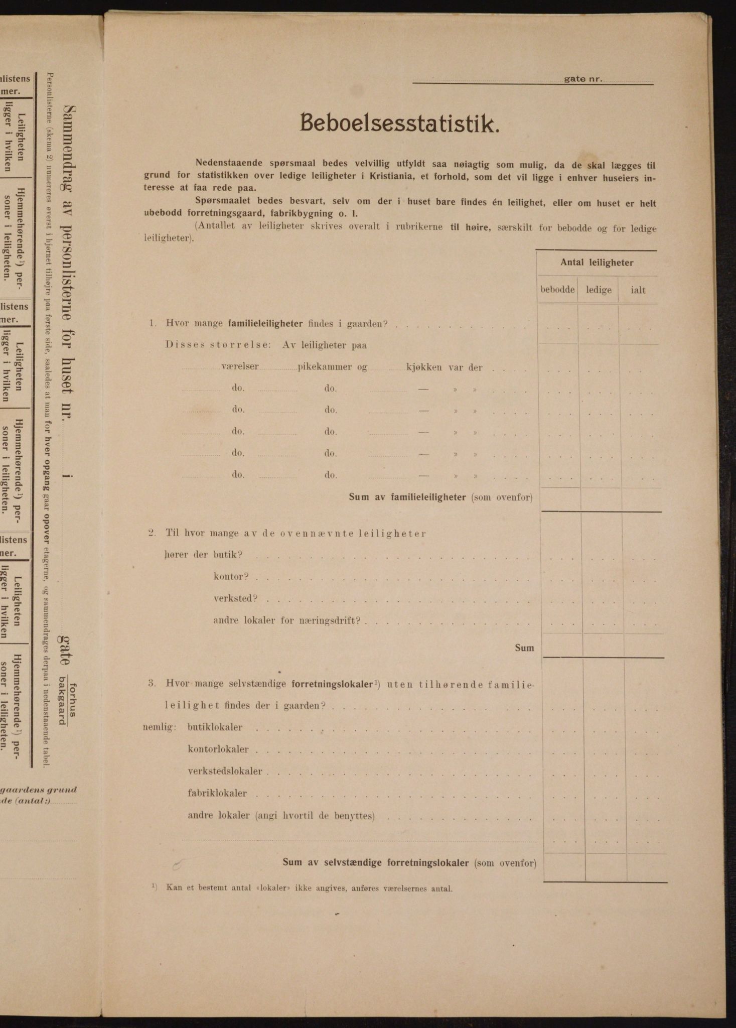 OBA, Municipal Census 1910 for Kristiania, 1910, p. 73265