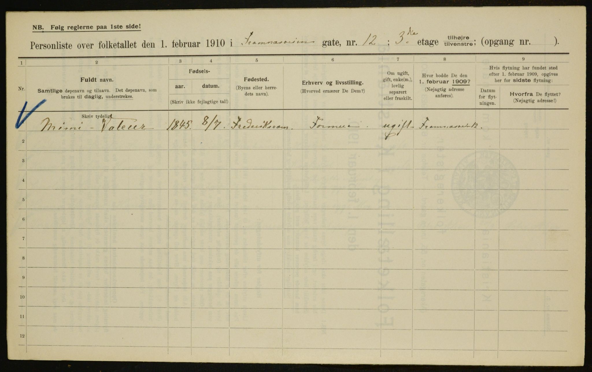 OBA, Municipal Census 1910 for Kristiania, 1910, p. 23971