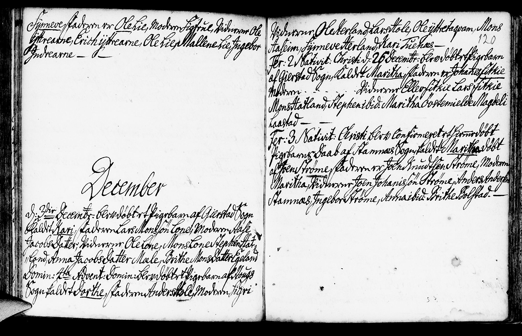 Haus sokneprestembete, SAB/A-75601/H/Haa: Parish register (official) no. A 6, 1748-1758, p. 120